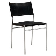 Martin Visser for 'T Spectrum Dining Chair in Black Leather 