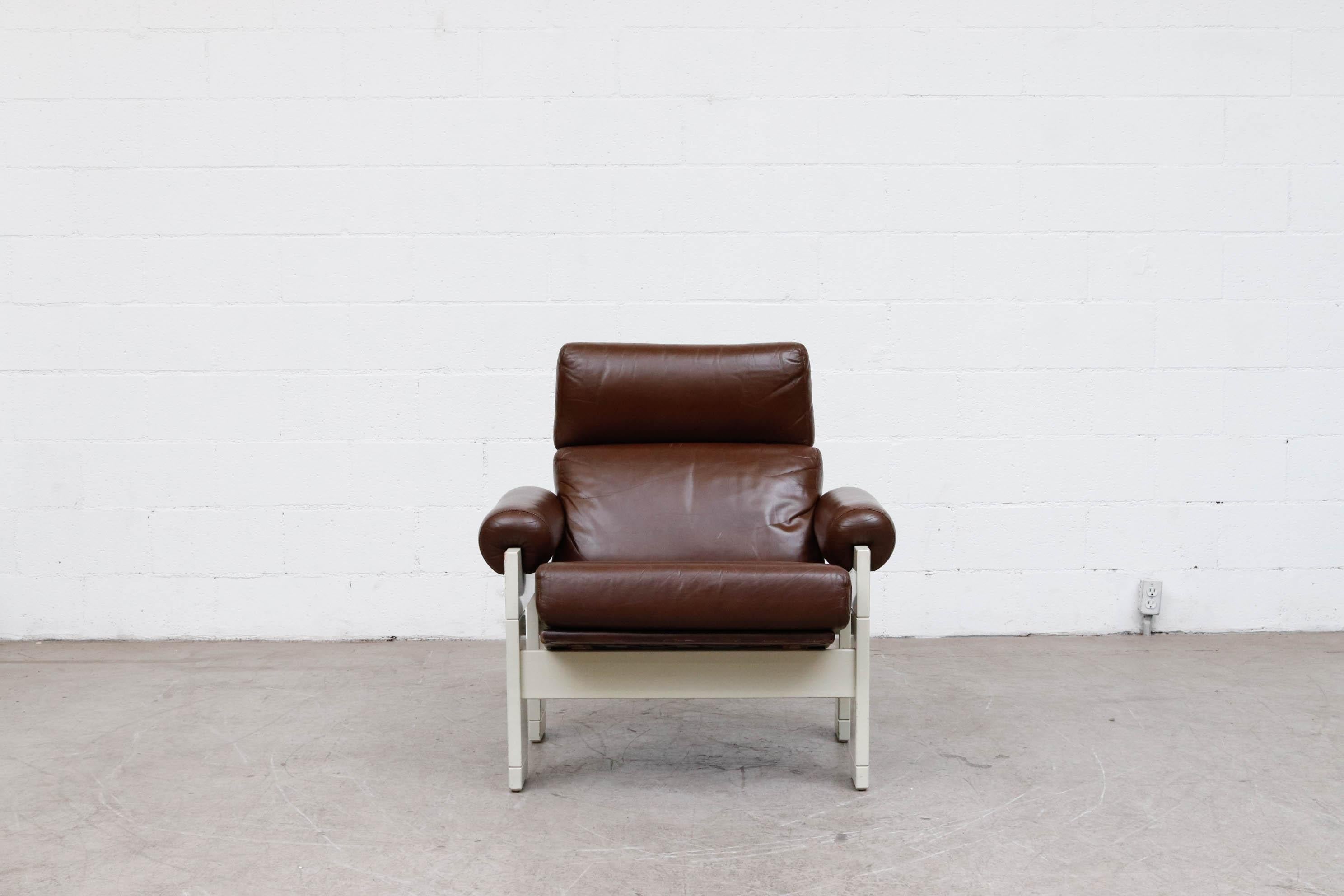 Mid-Century Modern Martin Visser for 't Spectrum Leather Lounge Chair