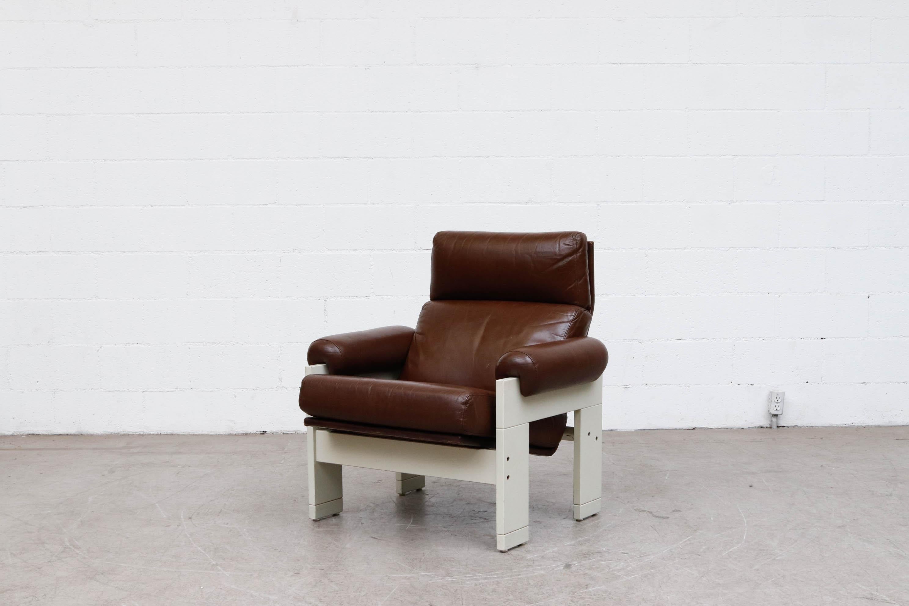 Dutch Martin Visser for 't Spectrum Leather Lounge Chair