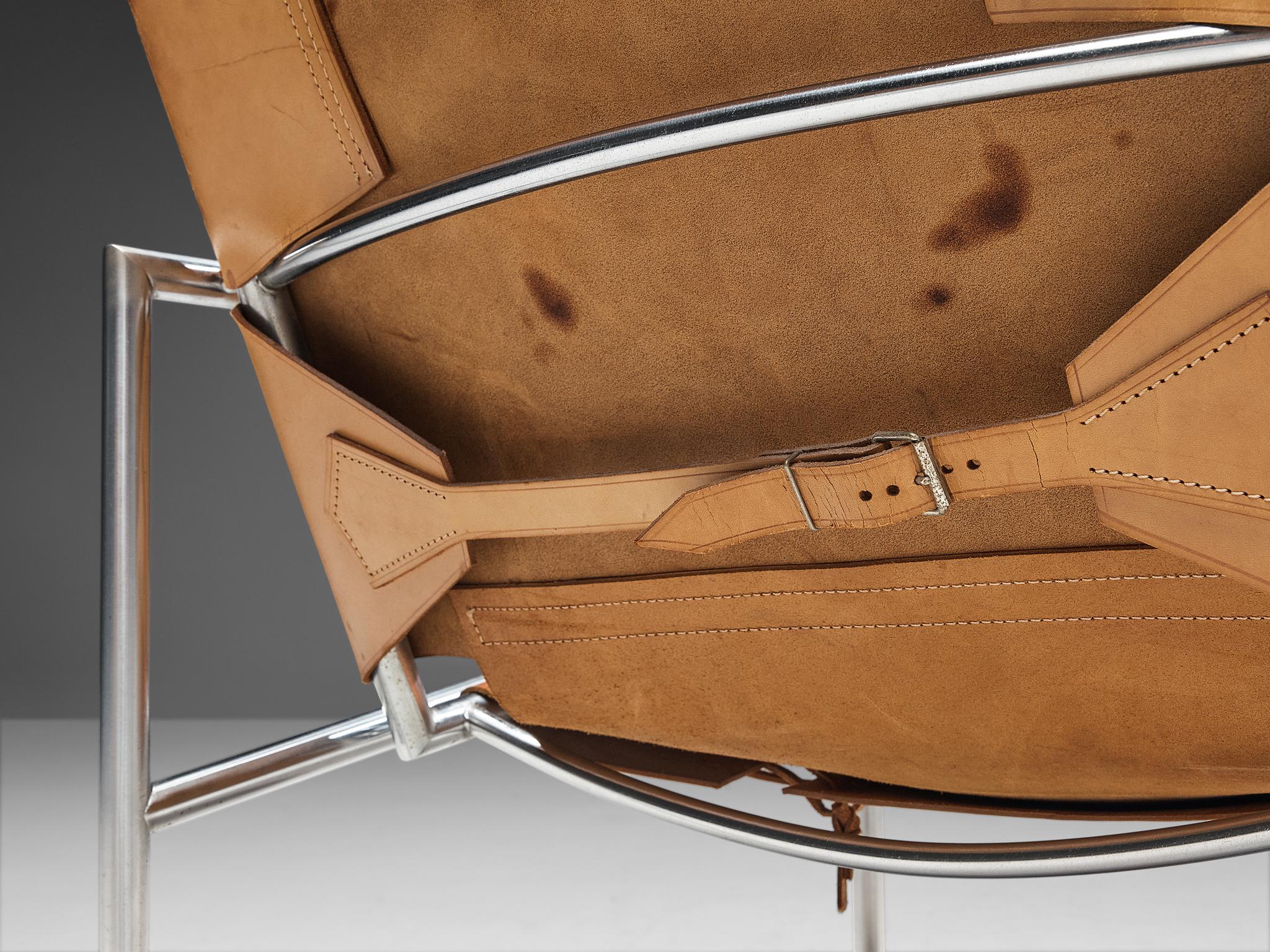 Milieu du XXe siècle Paire de fauteuils « t Spectrum » de Martin Visser en cuir cognac patiné  en vente