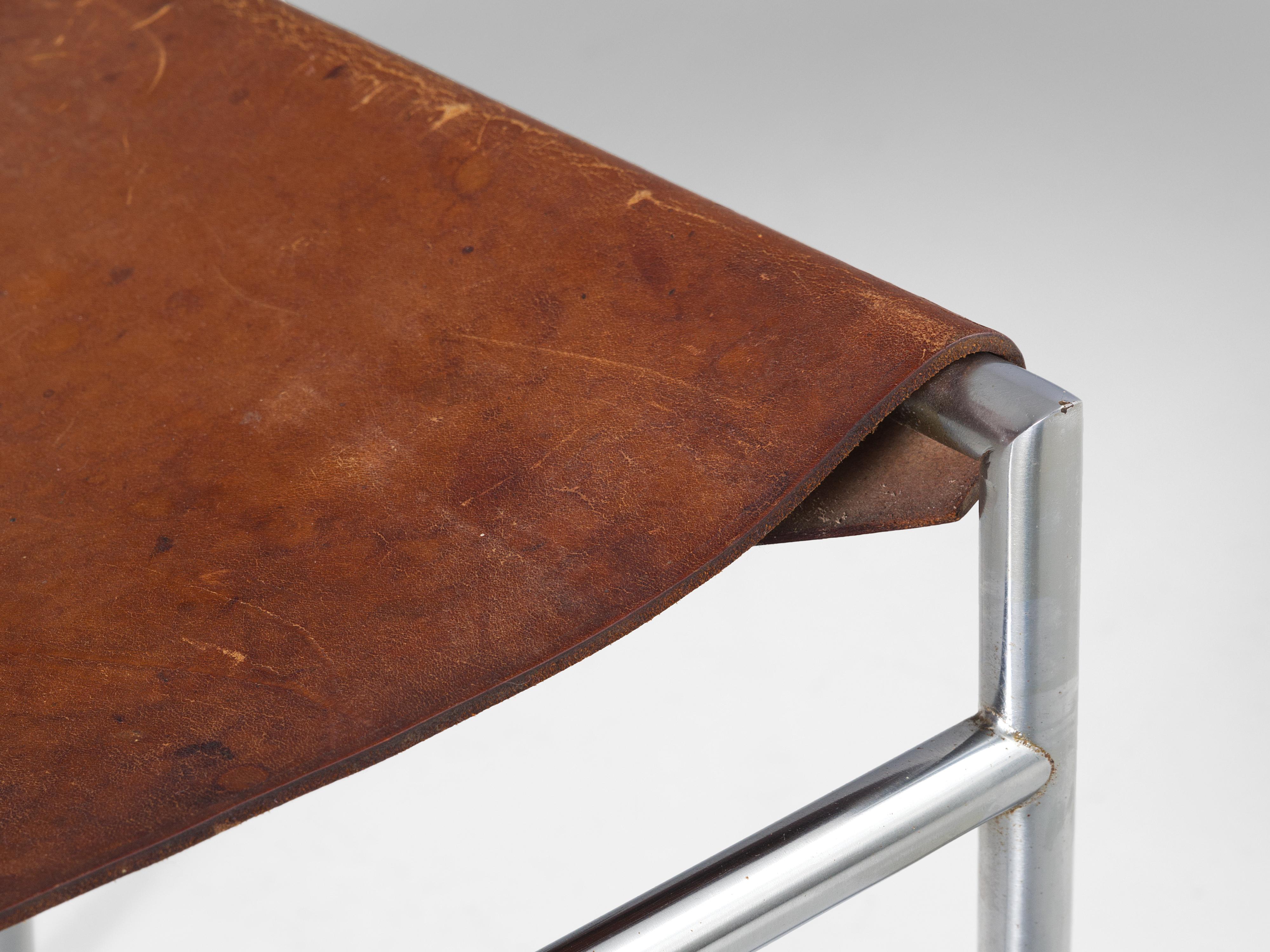 Martin Visser for 't Spectrum Pair of Dining Chairs in Cognac Leather 1