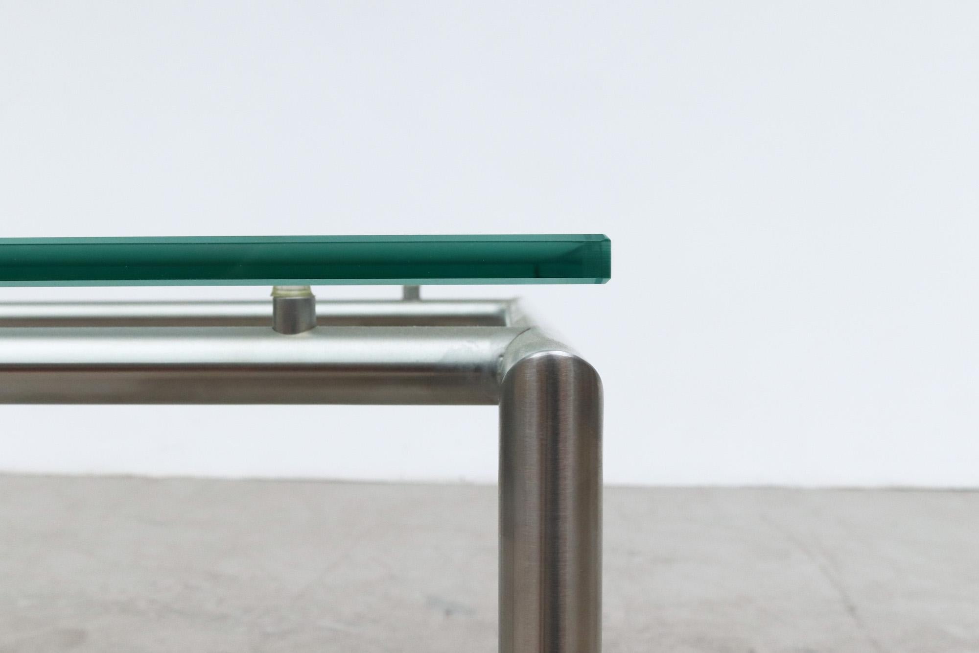 Metal Martin Visser Frosted Glass and Chrome Side Table