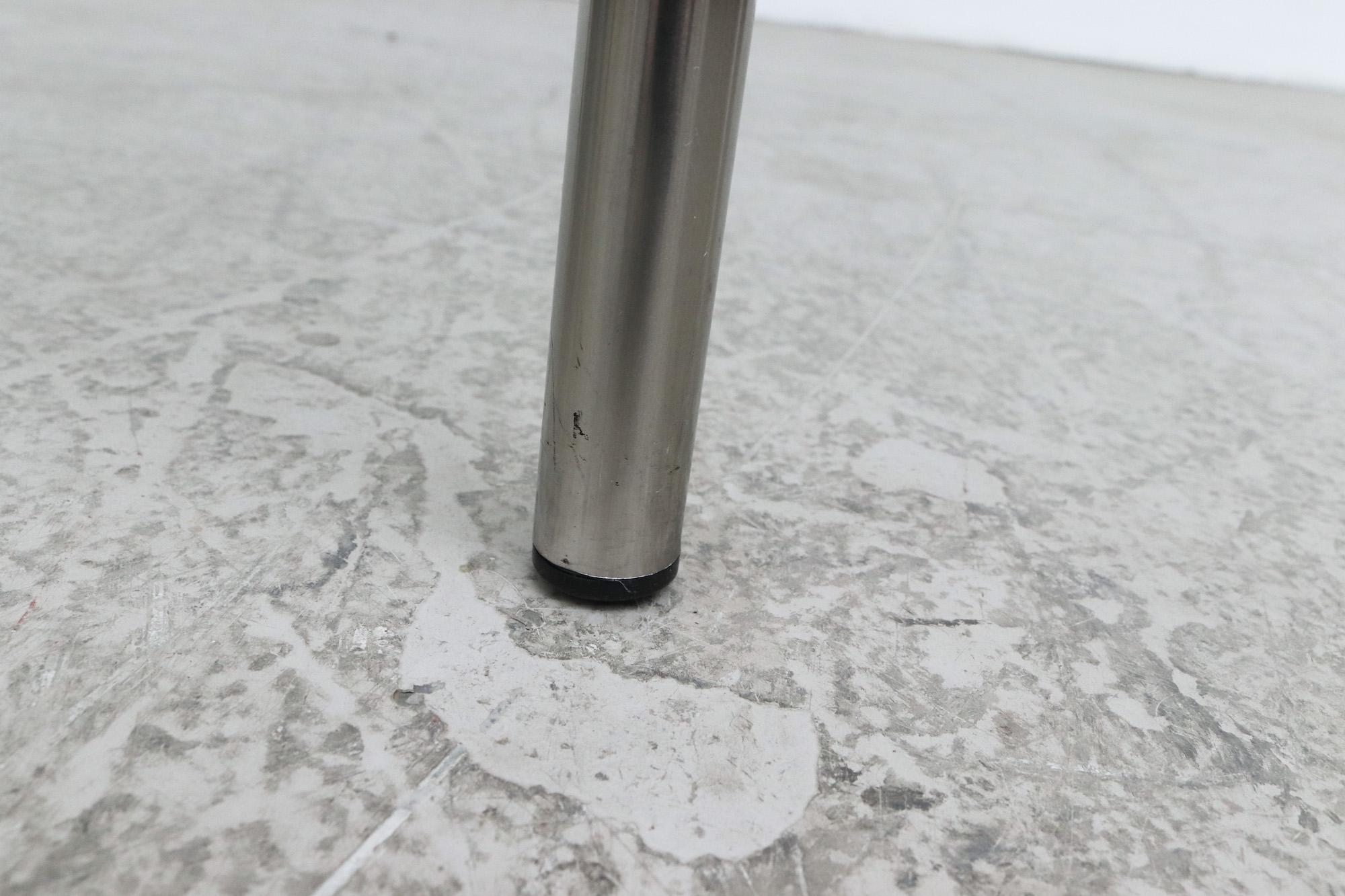 Martin Visser Frosted Glass and Chrome Side Table 3