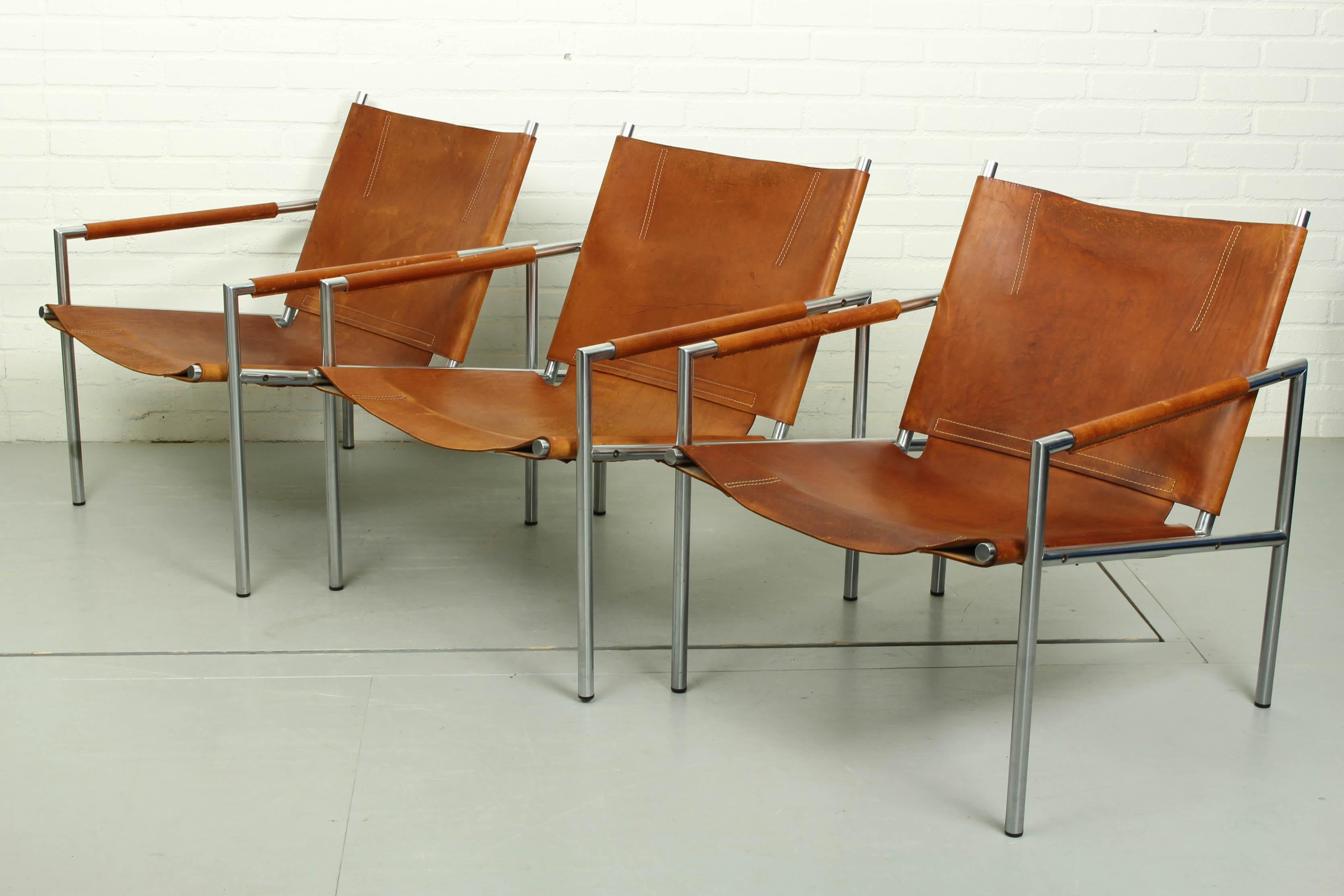 Mid-Century Modern Martin Visser Lounge Chairs Sz02 for T Spectrum, 1970s