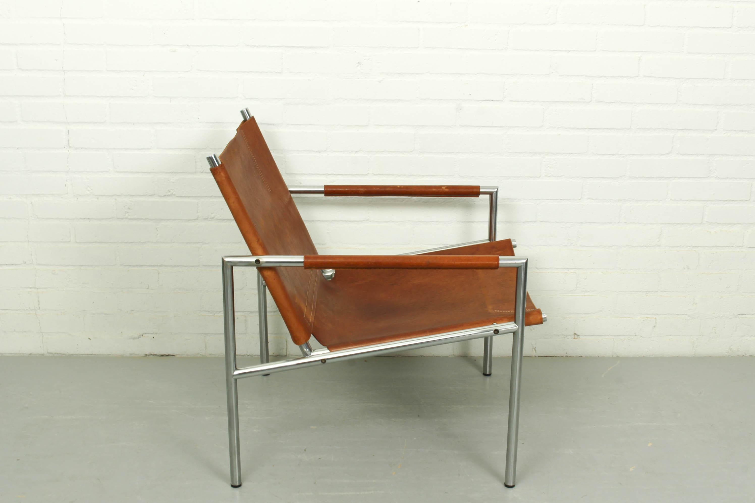 Leather Martin Visser Lounge Chairs Sz02 for T Spectrum, 1970s