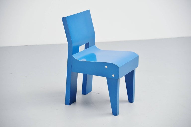 Post-Modern Martin Visser Modernist Chair SE20 Spectrum, 1988 For Sale