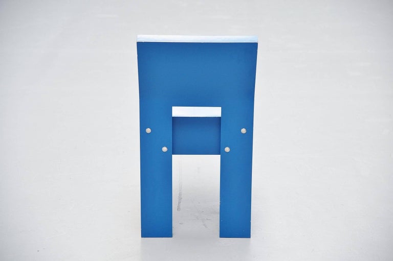 Cold-Painted Martin Visser Modernist Chair SE20 Spectrum, 1988 For Sale