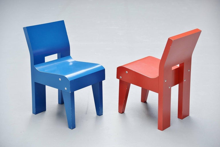 Martin Visser Modernist Chair SE20 Spectrum, 1988 For Sale 1