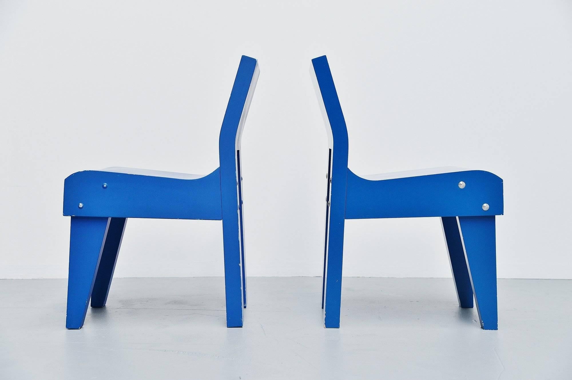 Martin Visser Modernist Prototype Chair SE20 Spectrum, 1988 For Sale 1