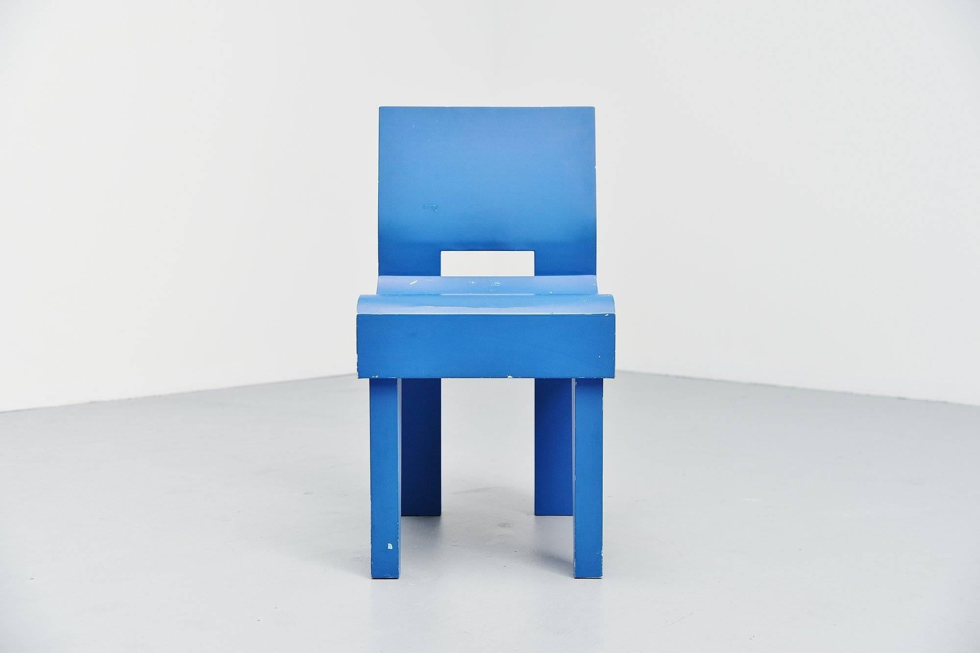 Mid-Century Modern Martin Visser Modernist Prototype Chair SE20 Spectrum, 1988 For Sale