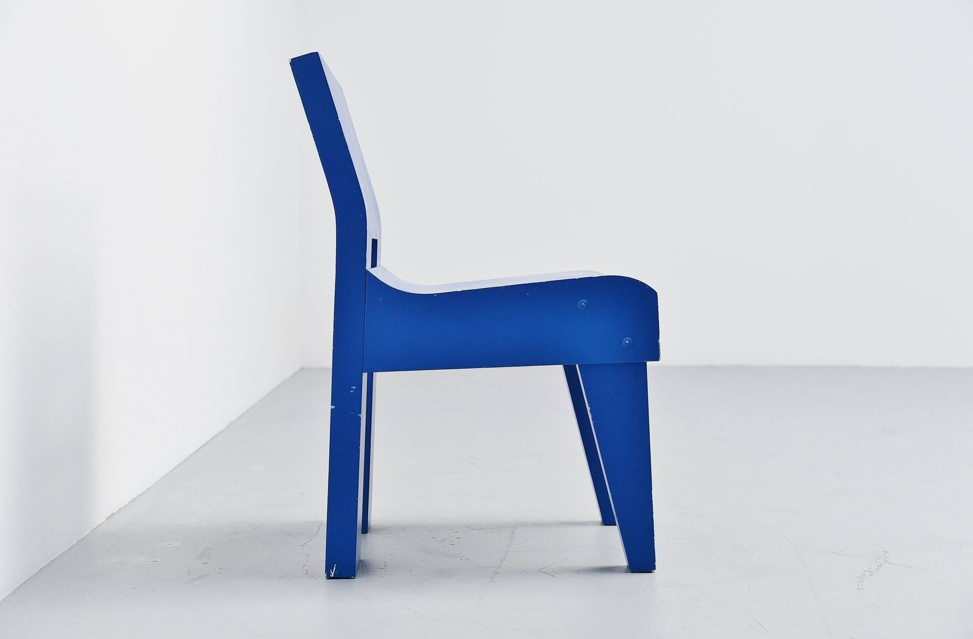 Dutch Martin Visser Modernist Prototype Chair SE20 Spectrum, 1988 For Sale