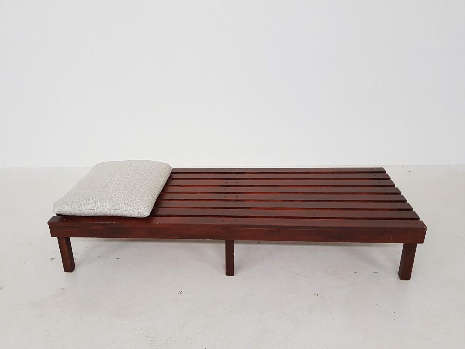 Martin Visser or Charlotte Perriand Style Slat Bench or Daybed, Dutch, 1950s (Minimalistisch)