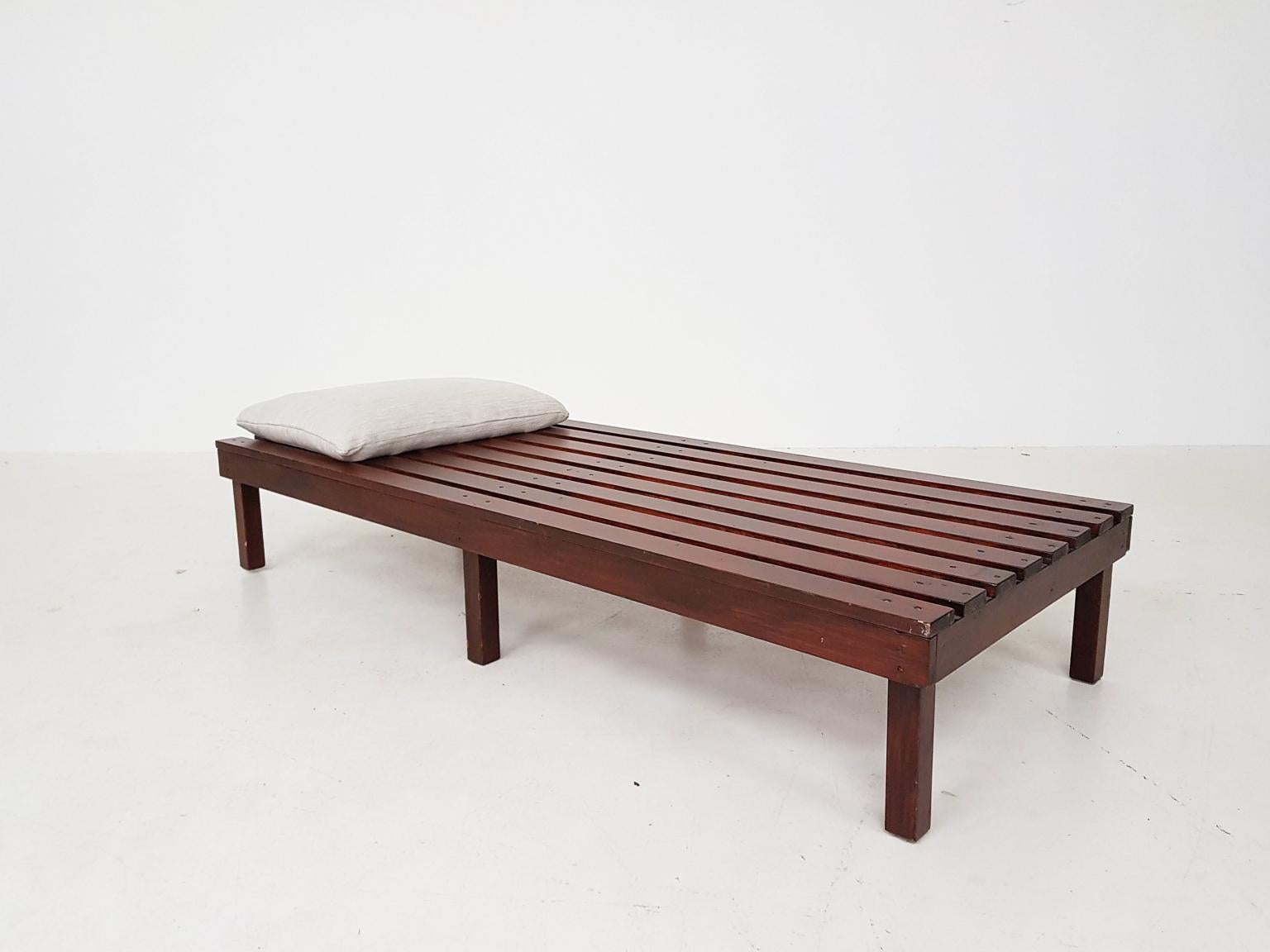 20th Century Martin Visser or Charlotte Perriand Style Slat Bench or Daybed, Dutch, 1950s