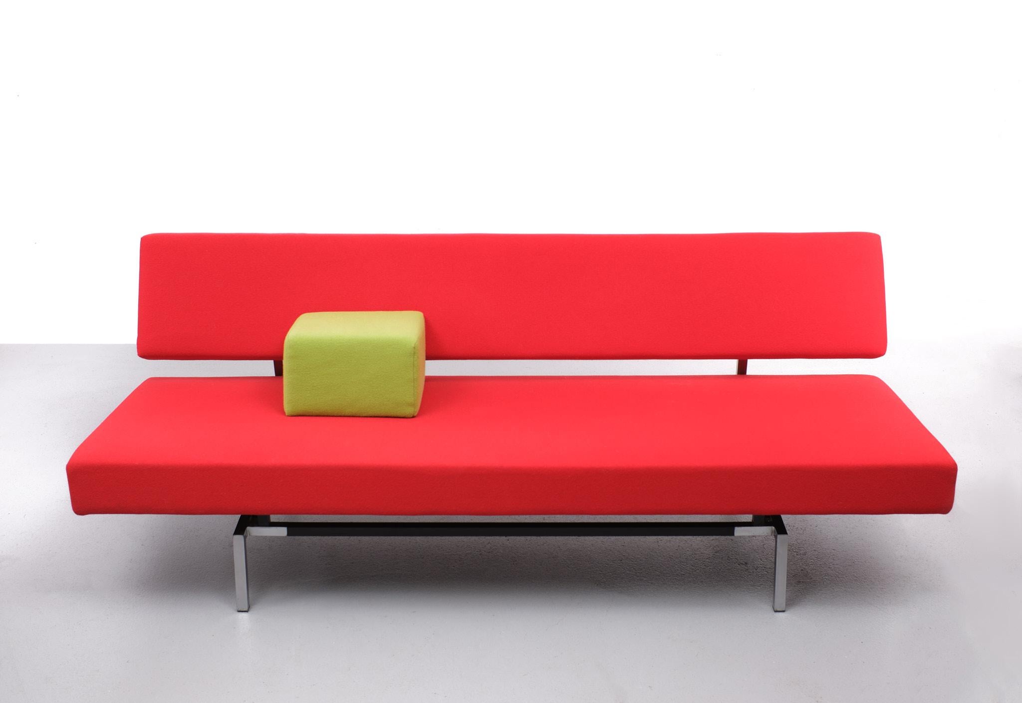 Martin Visser Red Sofa Day Bed 1960s Dutch 4