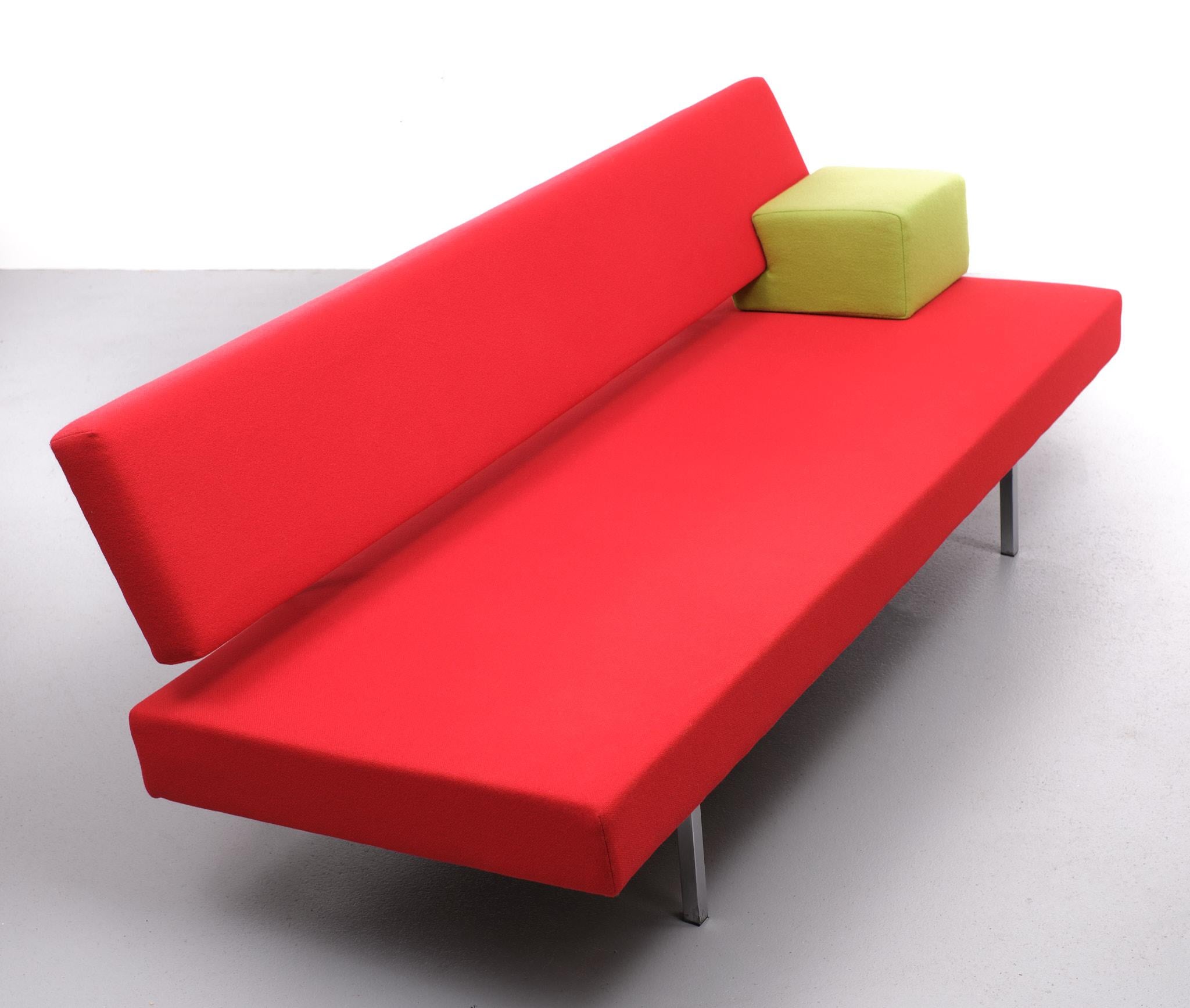 Mid-Century Modern Martin Visser Red Sofa Day Bed 1960s Dutch