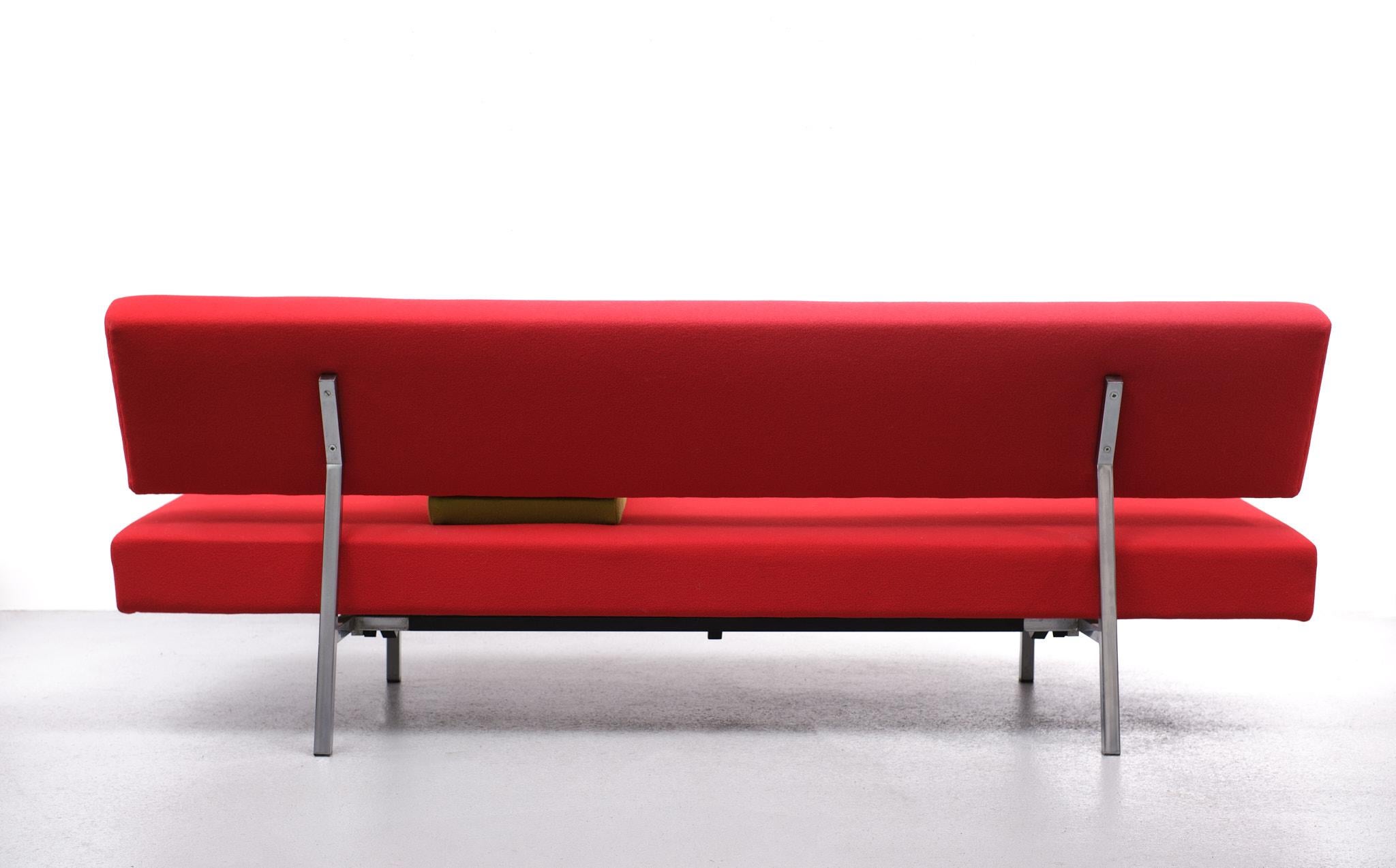 Martin Visser Red Sofa Day Bed 1960s Dutch 1