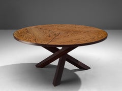 Martin Visser Round Dining Table in Wengé for 't Spectrum