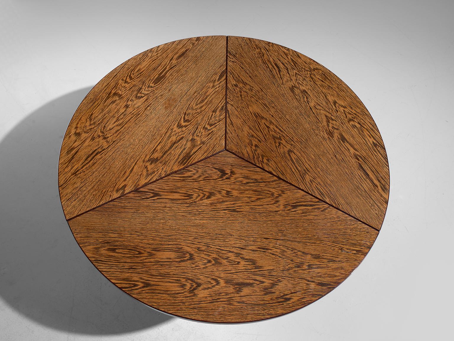 Wood Martin Visser Round Dining Table in Wengé for 't Spectrum