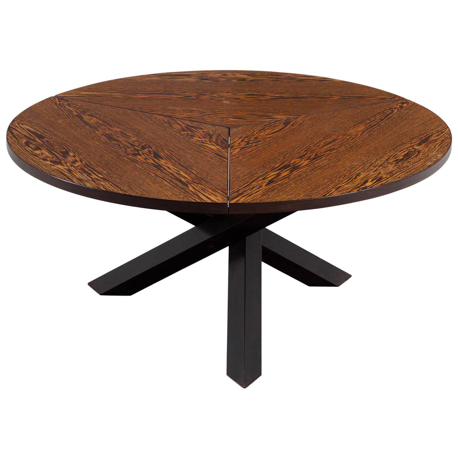 Martin Visser Round Dining Table in Wengé for 't Spectrum