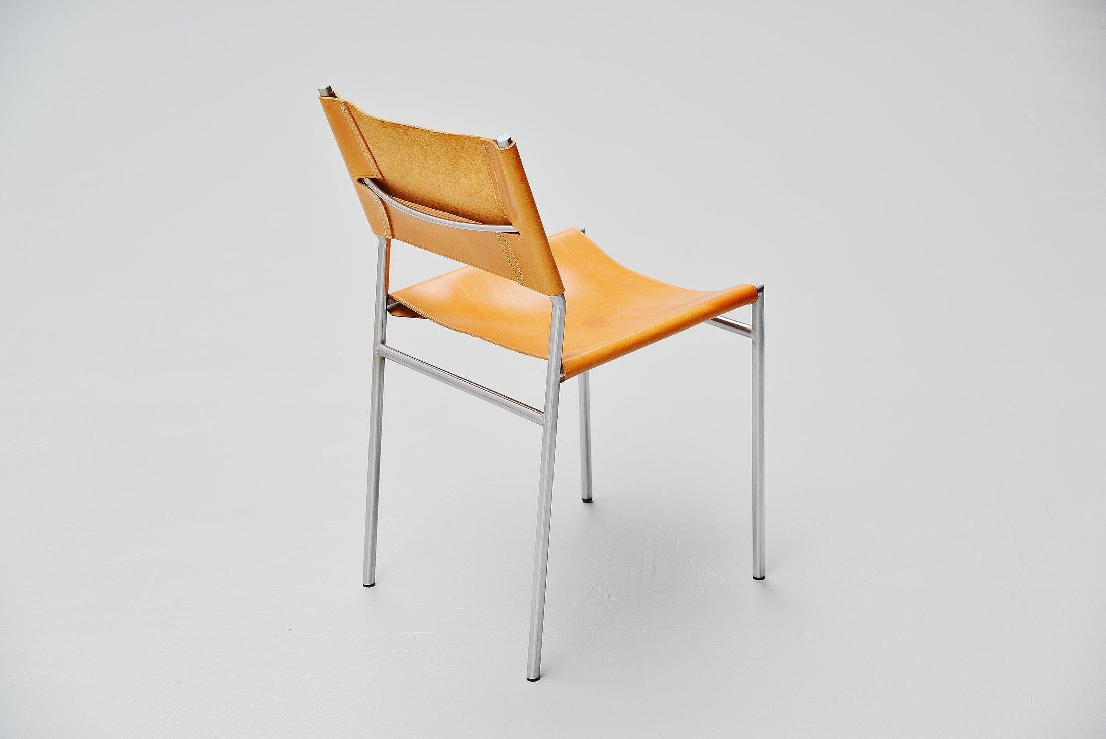Leather Martin Visser SE06 Dining Chairs Set 8 't Spectrum 1967