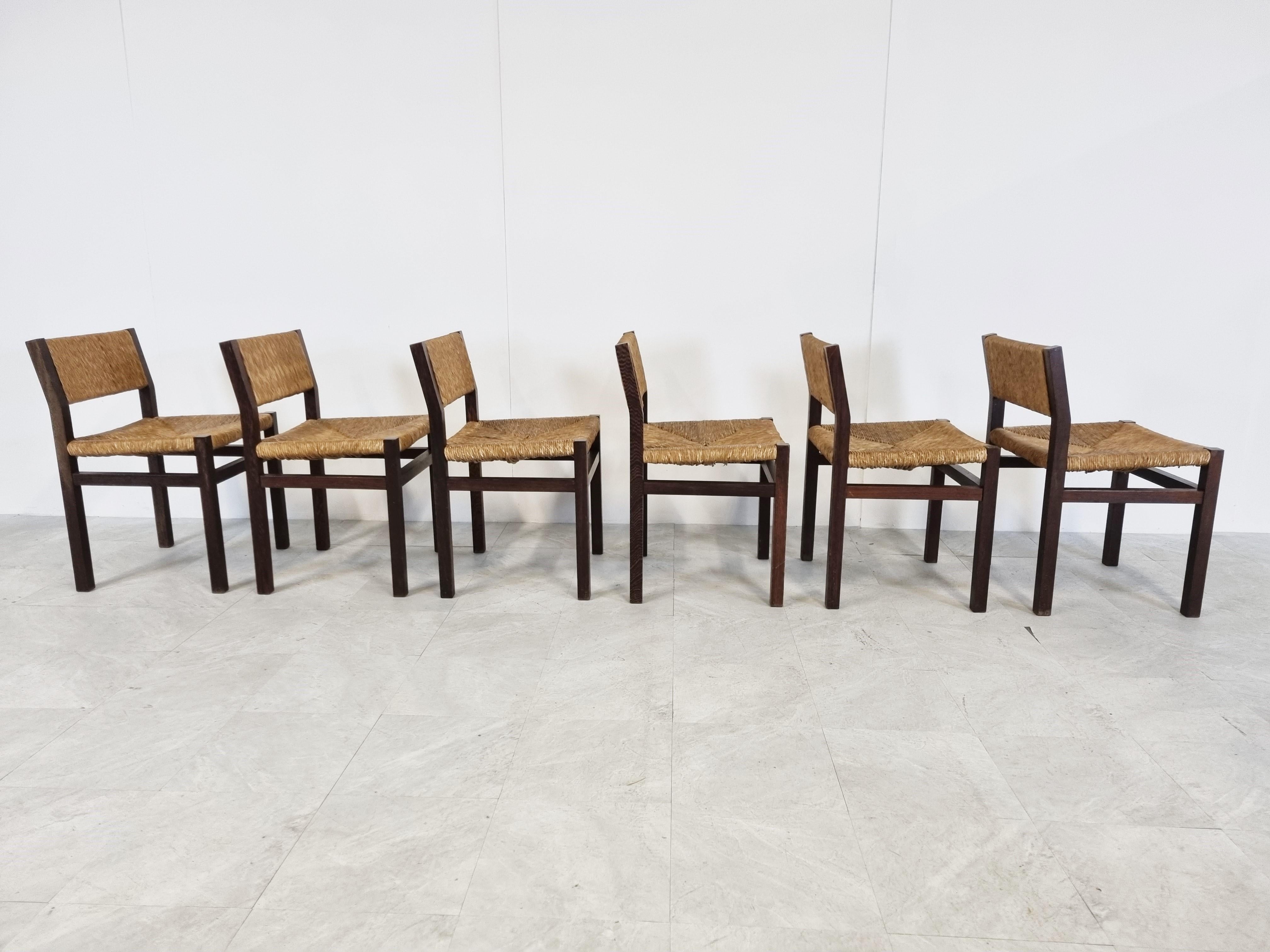 Late 20th Century Martin Visser SE82 Wicker Dining Chairs, 1970s