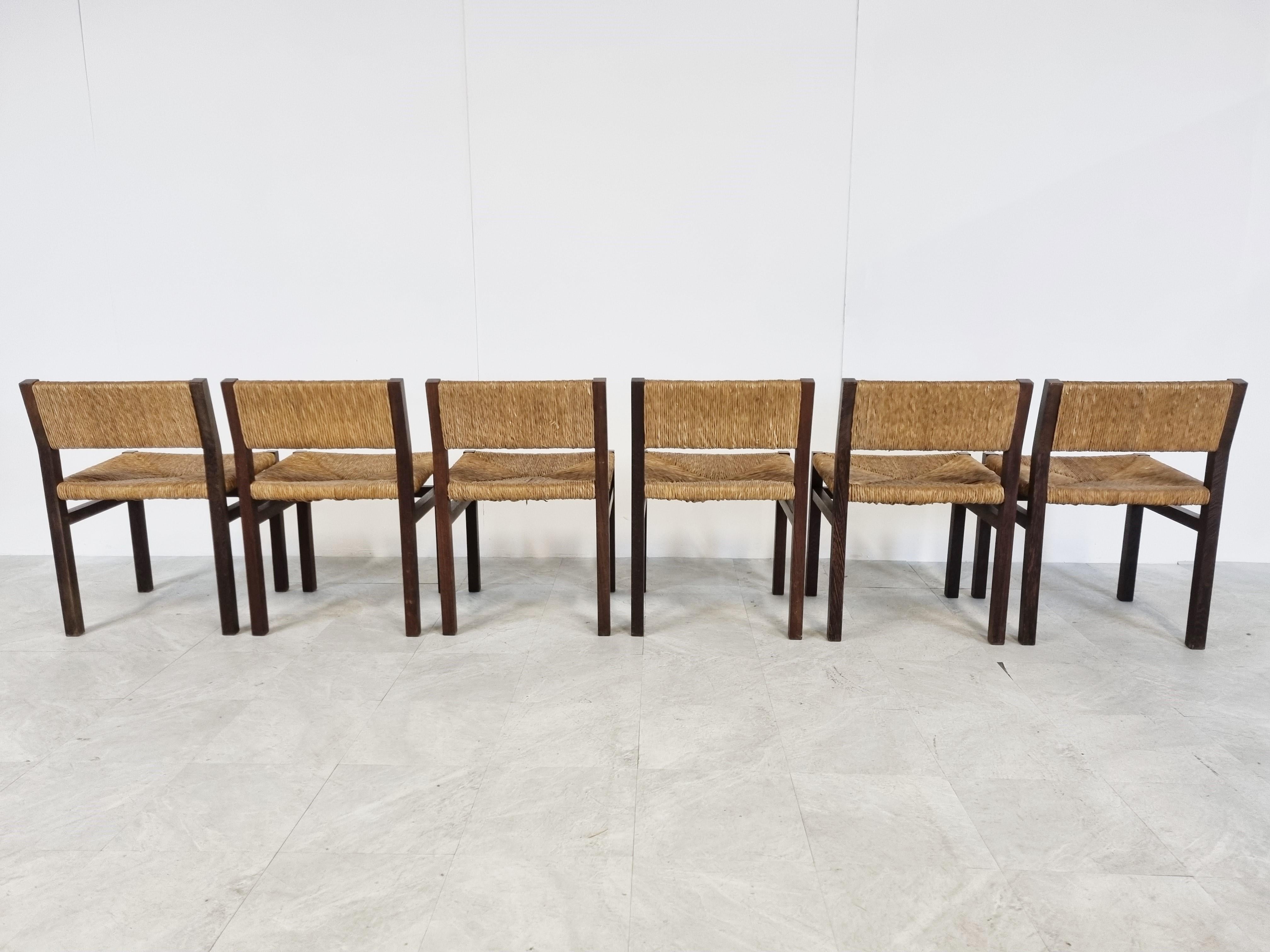 Martin Visser SE82 Wicker Dining Chairs, 1970s 1
