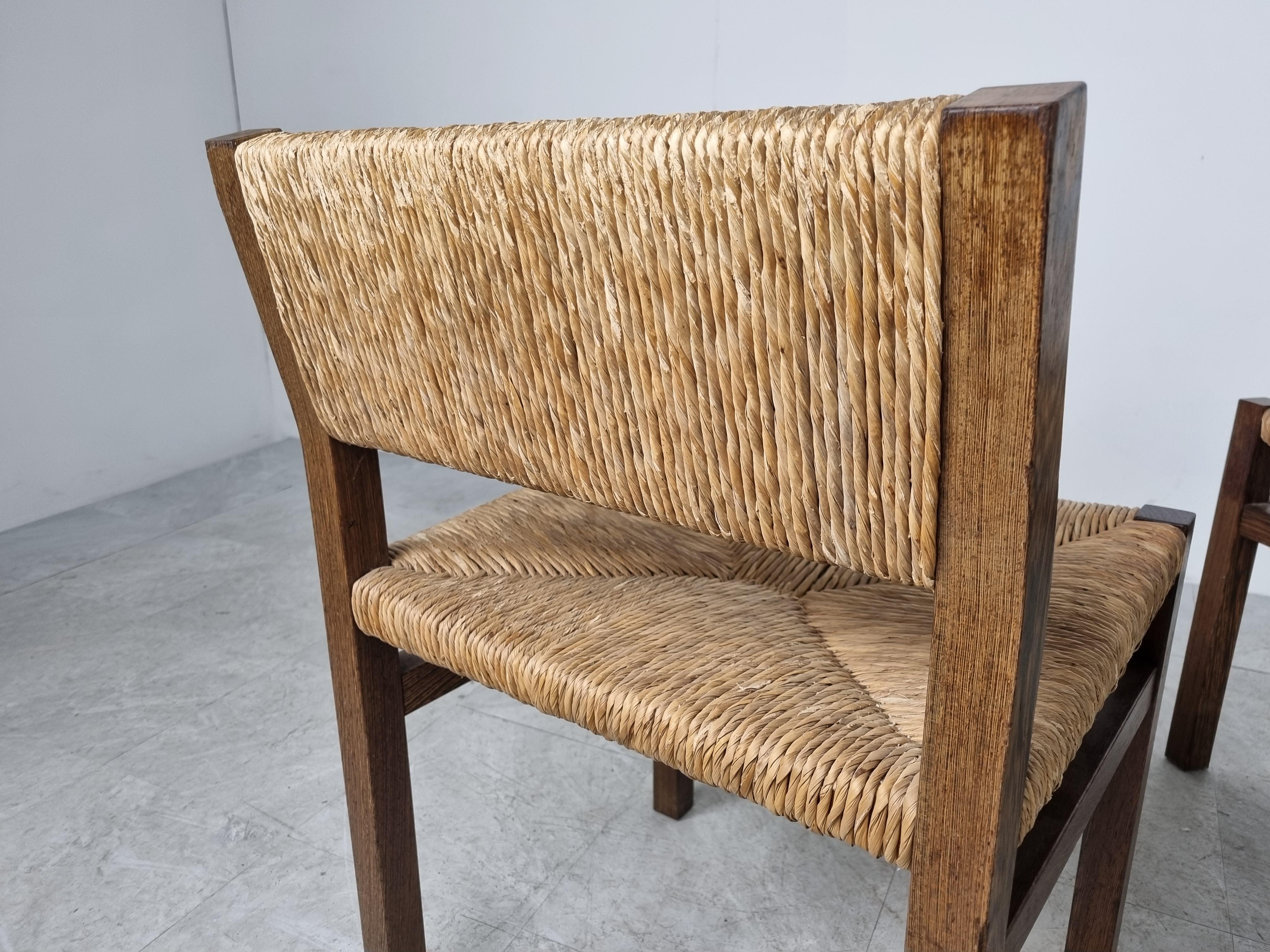 Martin Visser SE82 Wicker Dining Chairs, 1970s 1