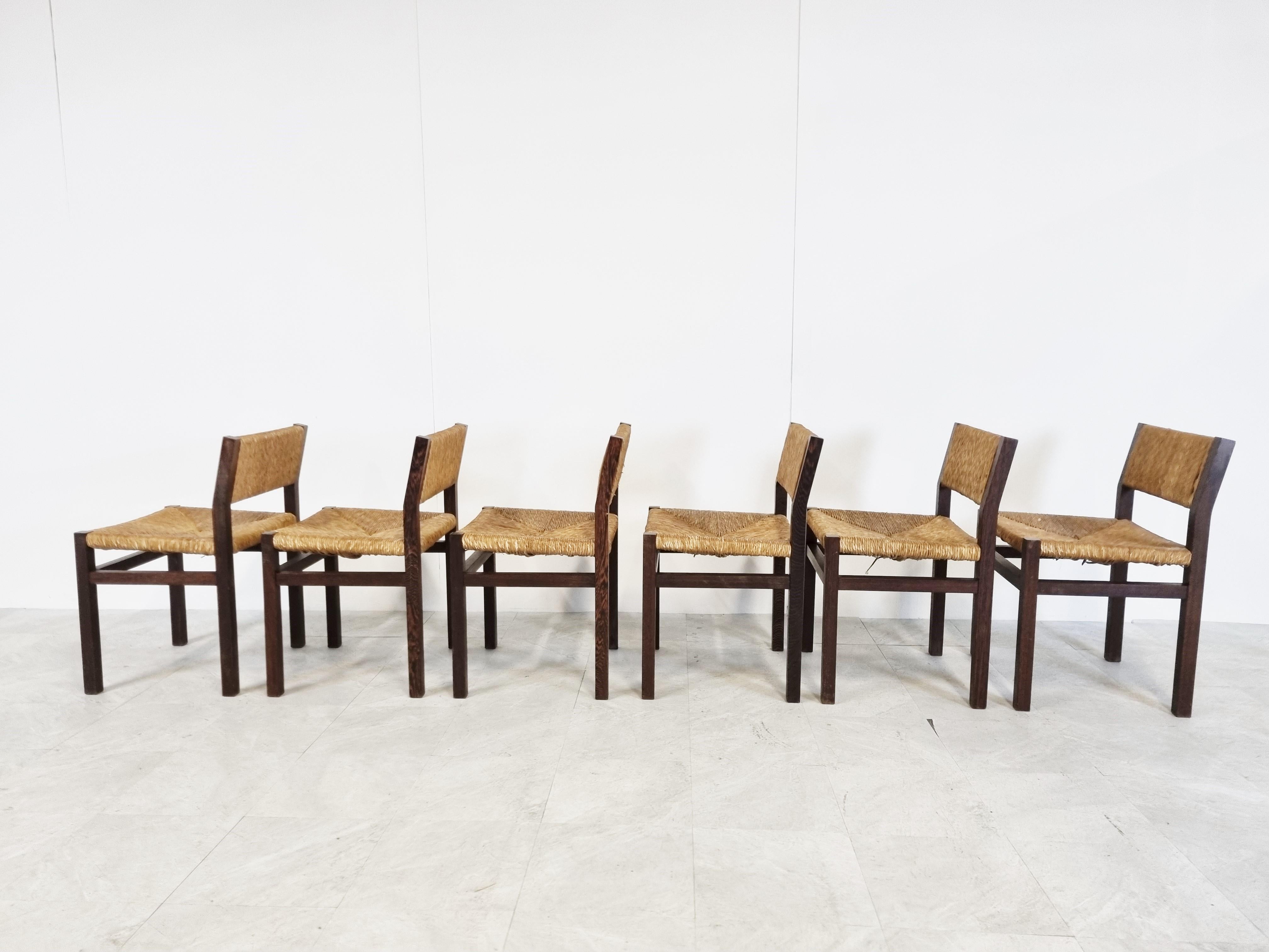 Martin Visser SE82 Wicker Dining Chairs, 1970s 2