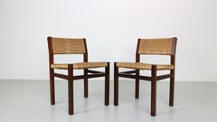 Martin Visser Set of 2 "SE82" Wicker Dining Chairs for T'spectrum, 1970 Dutch