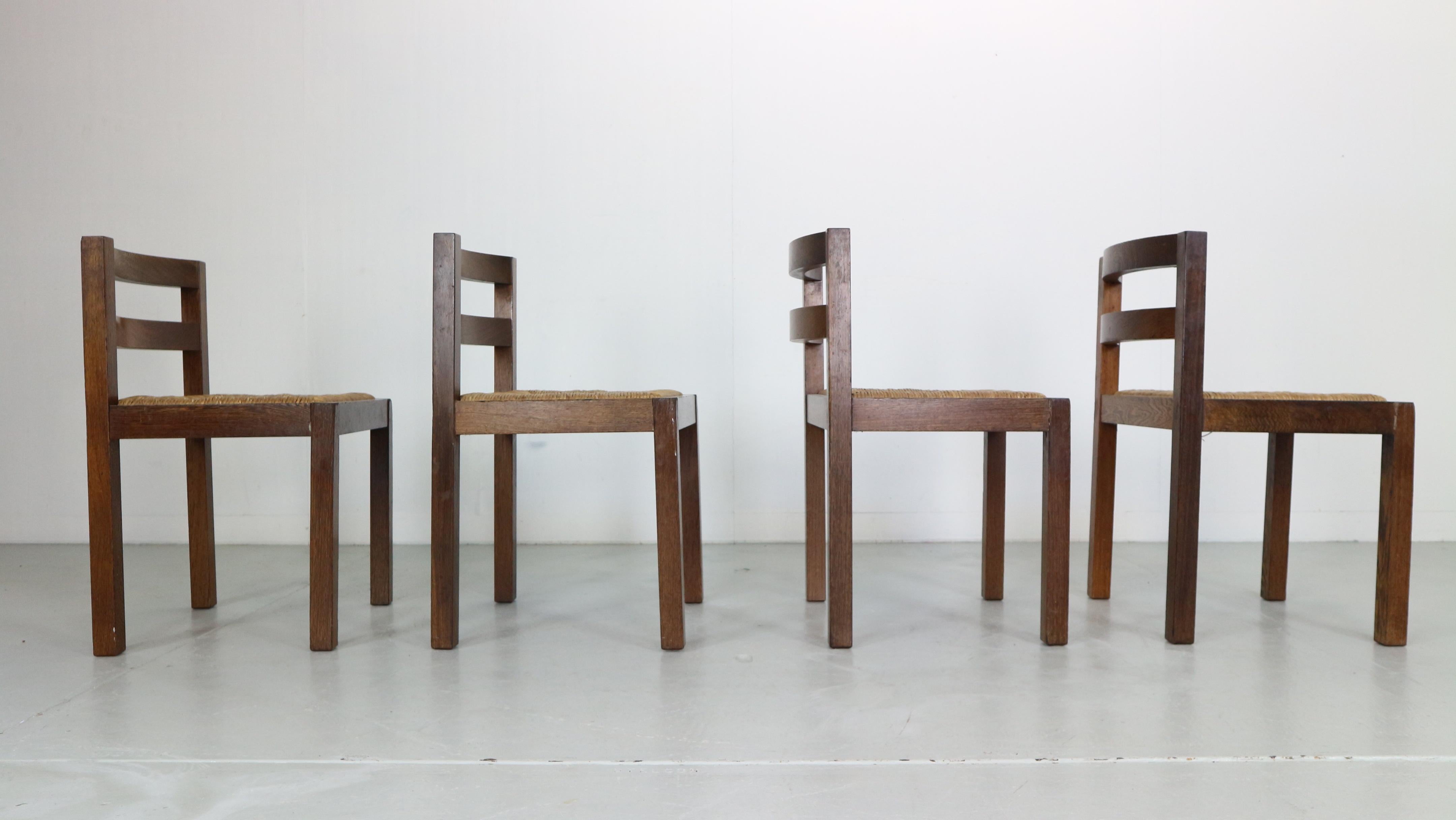Martin Visser Set of 4 Dinning Room Chairs for T' Spectrum, 1960 Netherlands For Sale 1
