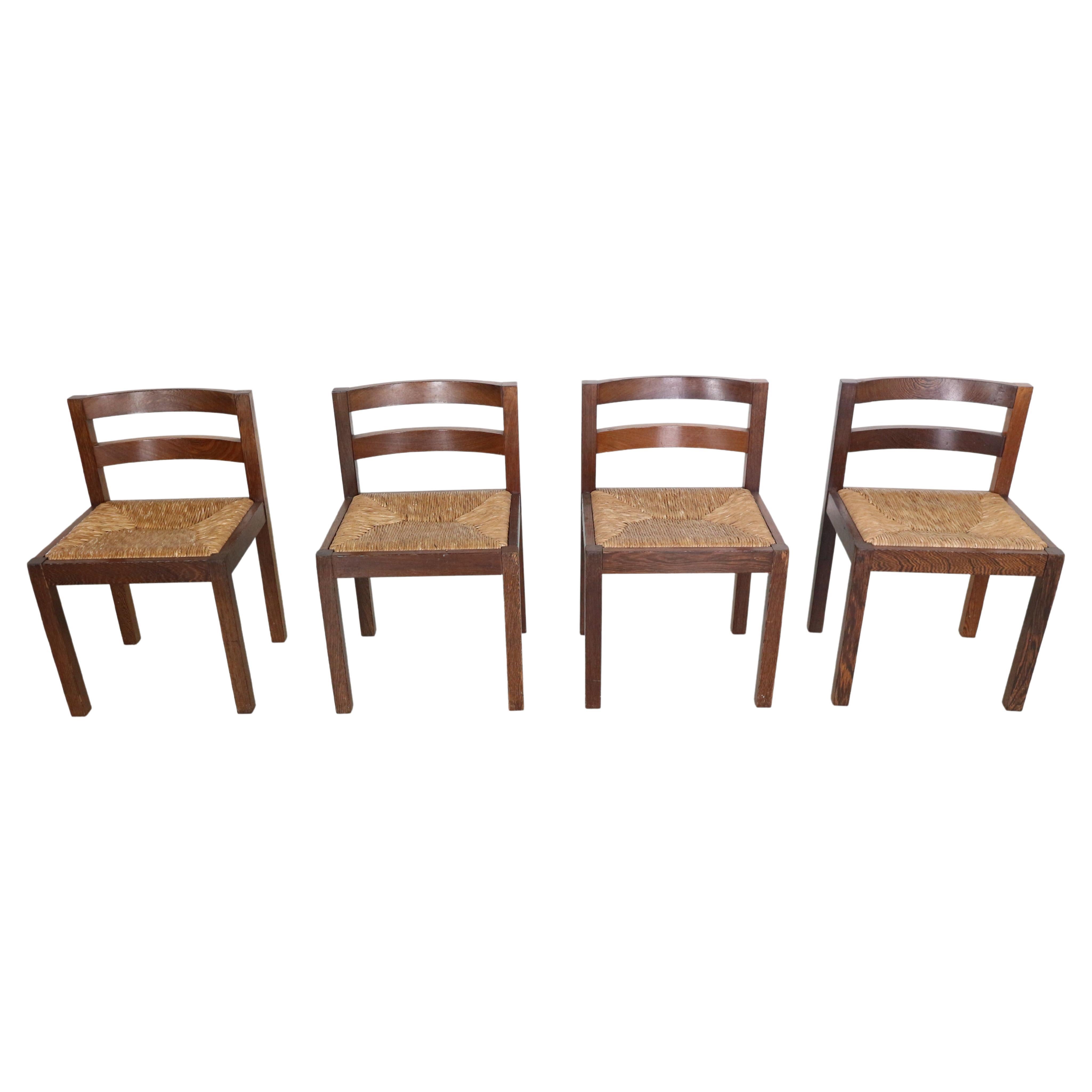 Martin Visser Set of 4 Dinning Room Chairs for T' Spectrum, 1960 Netherlands For Sale