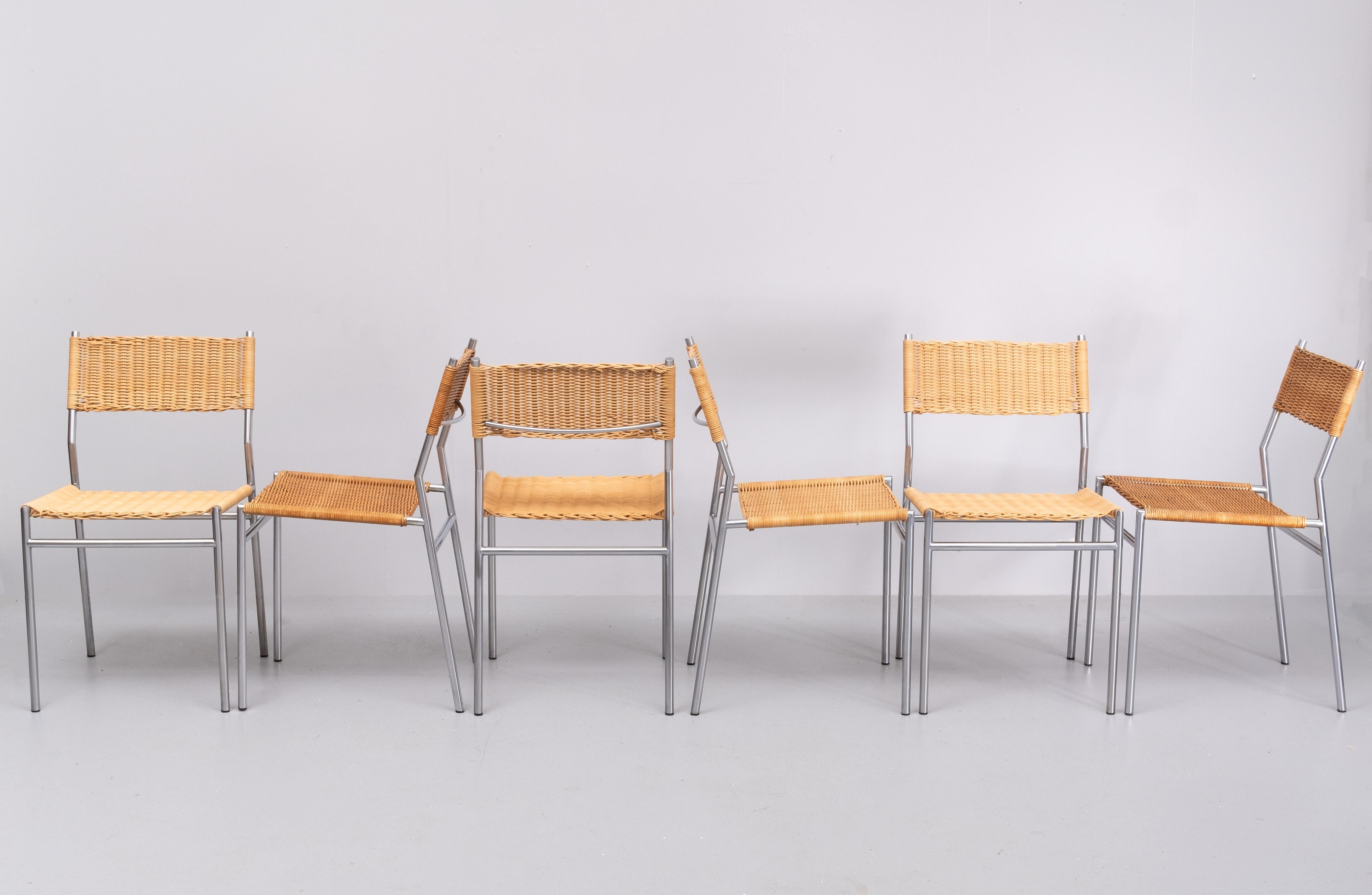 Néerlandais Martin Visser ensemble de 6 chaises de salle à manger SE05 pour 't Spectrum, 1960 en vente