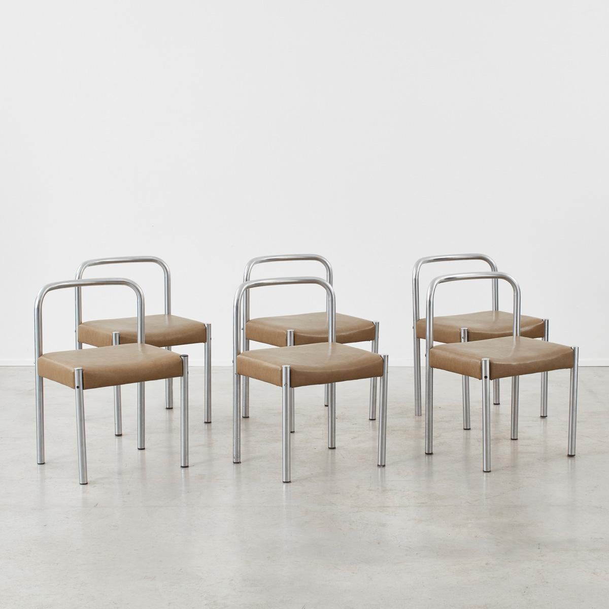 Price for the set of six chairs.

Martin Visser (1922-2009) was a celebrated Dutch furniture designer and art collector. He became Head Furniture Buyer for De Bijenkorf department store in Amsterdam after he presented one of the store’s buyers a
