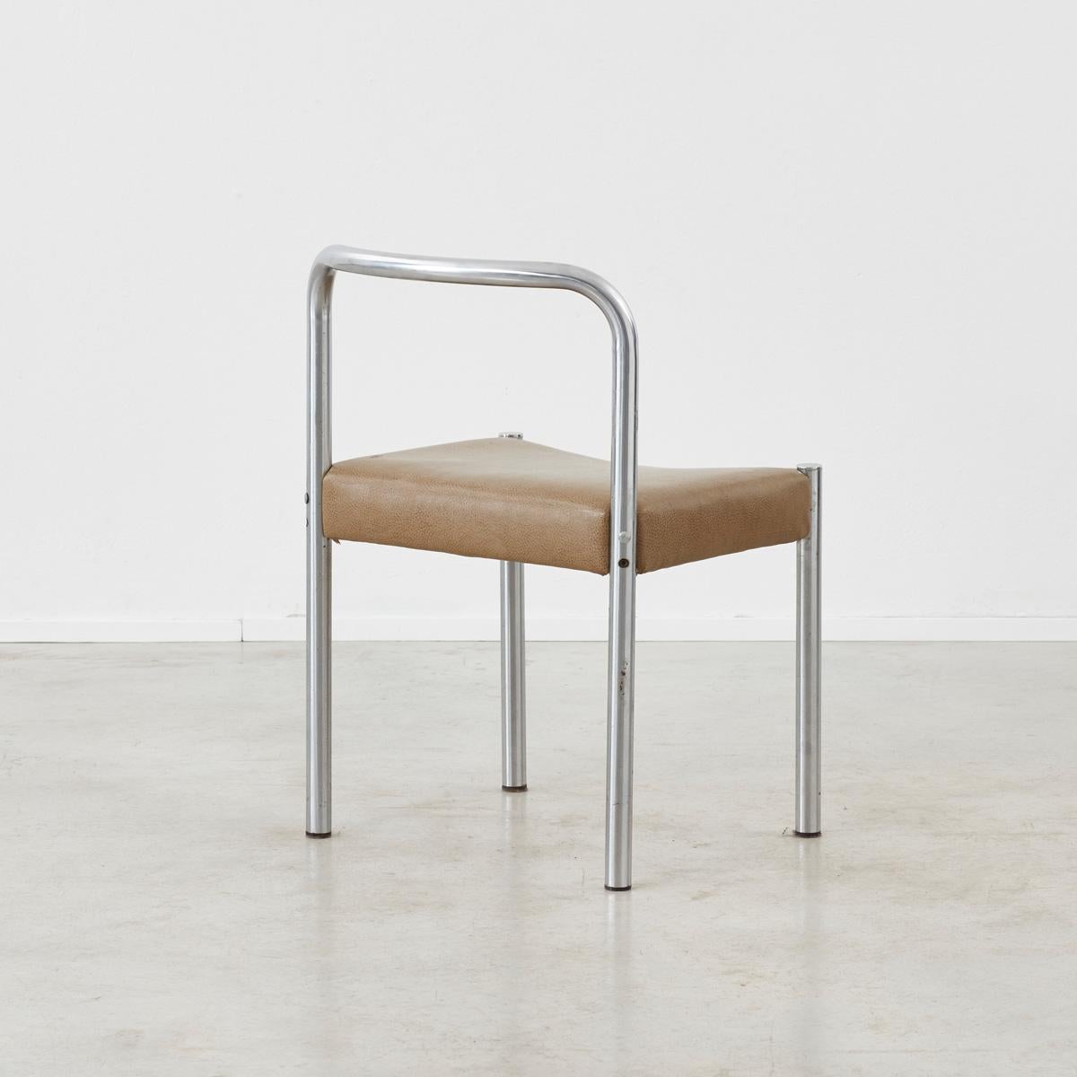 Leather Martin Visser Set of Six Se03 Chairs for T'spectrum, Netherlands 1960s