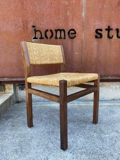 Martin Visser Set of Ten "Se82" Wenge/Rush Dining Chairs, Netherlands, 1970's