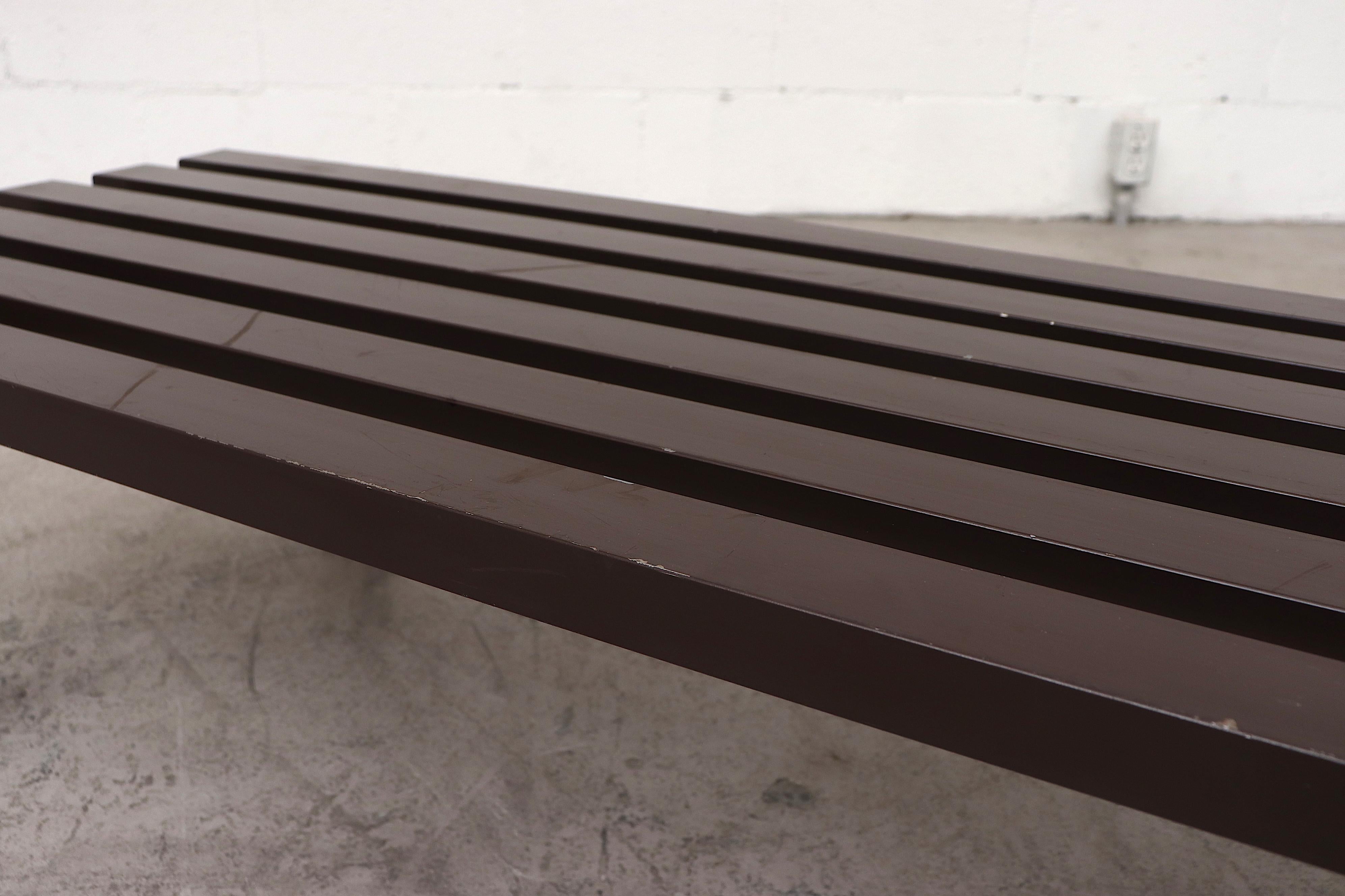 Martin Visser Style Enameled Metal Slat Benches 6