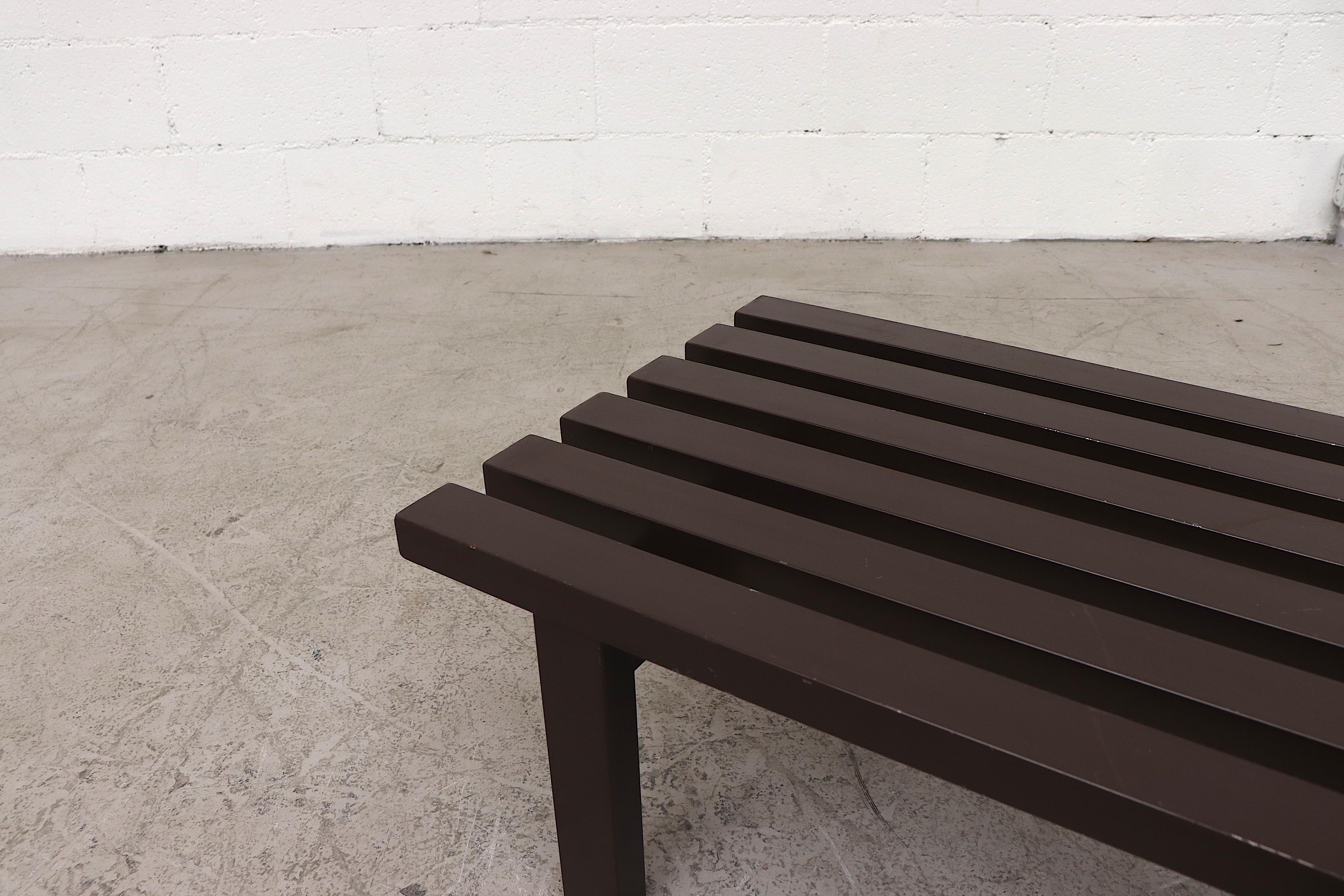 Martin Visser Style Enameled Metal Slat Benches 1