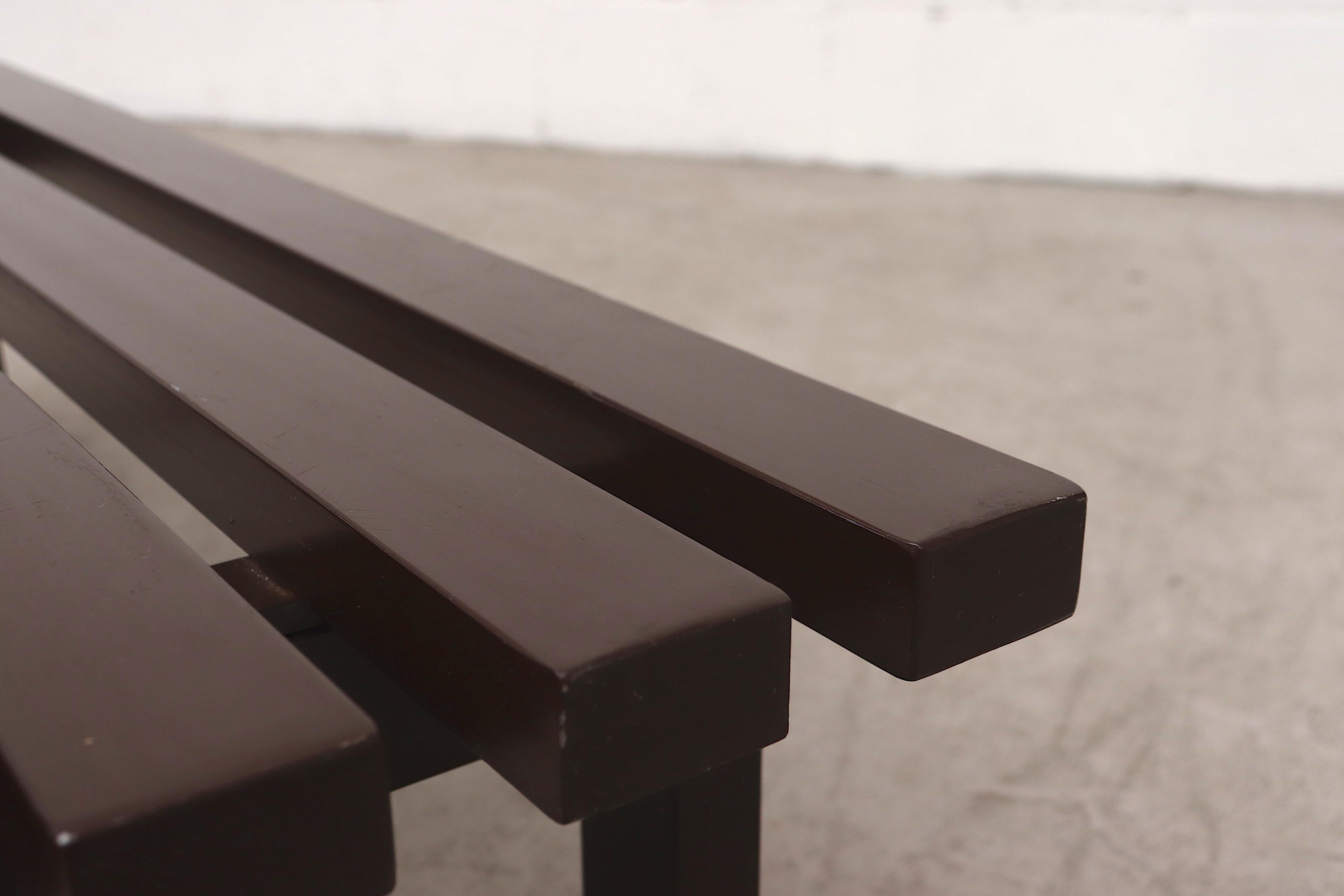 Martin Visser Style Enameled Metal Slat Benches 3