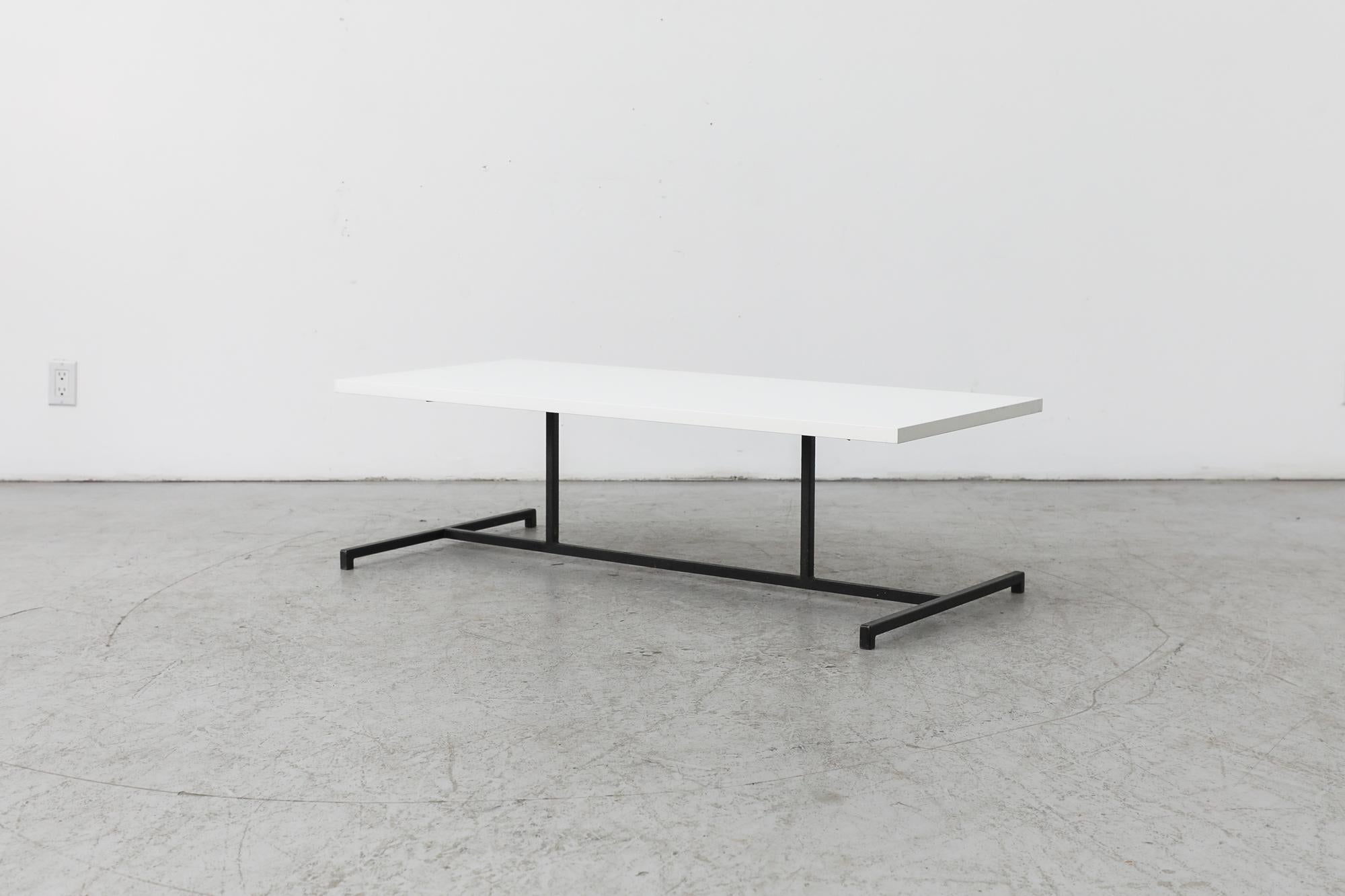 Dutch Martin Visser Style MOD Black and White Coffee Table For Sale
