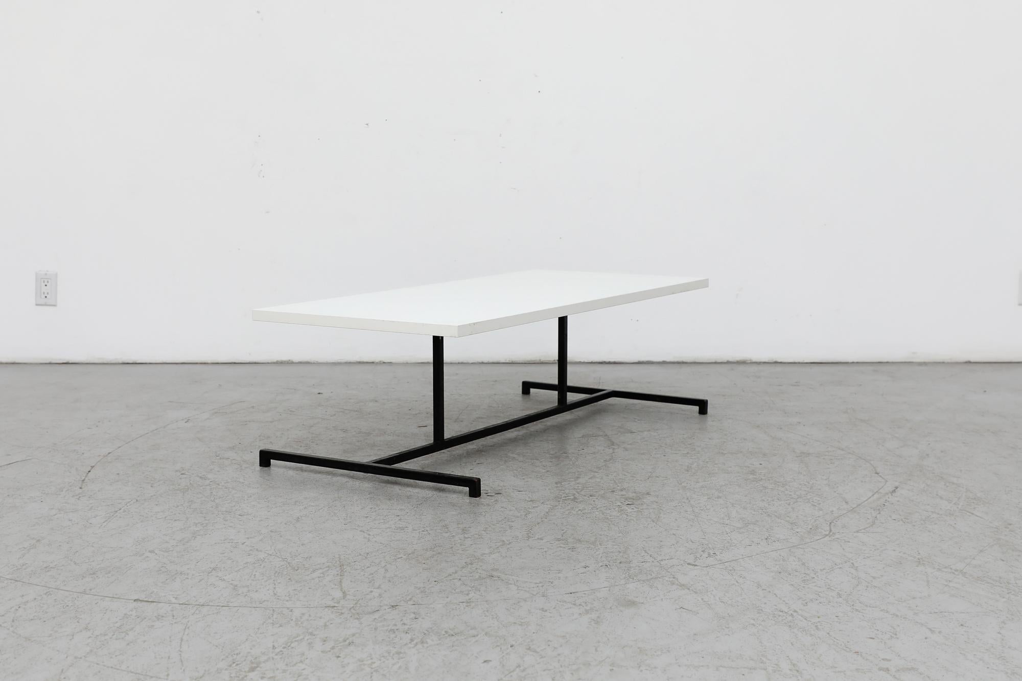 Late 20th Century Martin Visser Style MOD Black and White Coffee Table For Sale