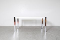 Martin Visser Style Modernist White Formica and Chrome Table