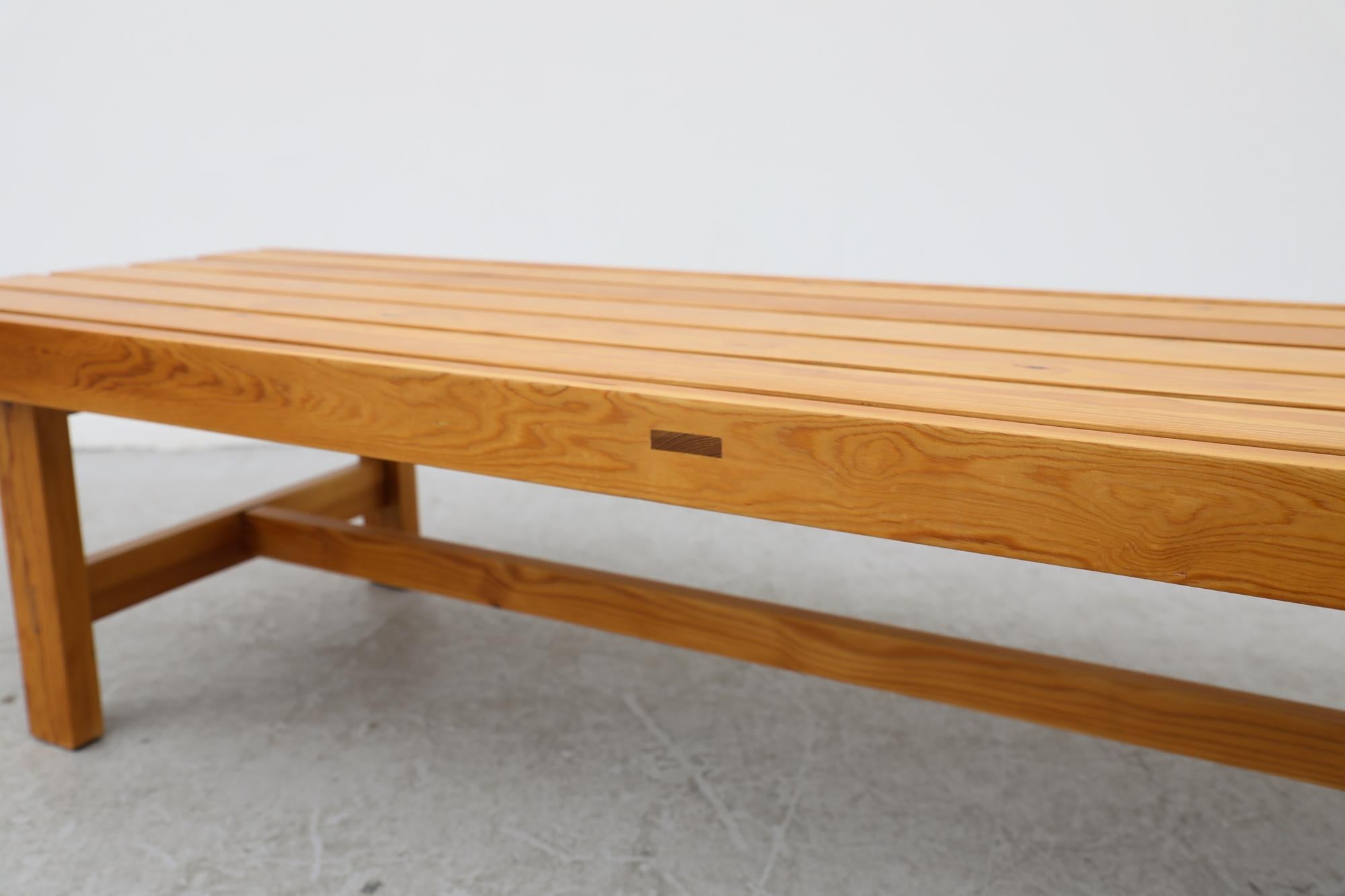 Martin Visser Style Pine Slat Bench or Coffee Table by Laboremus Viborg For Sale 6