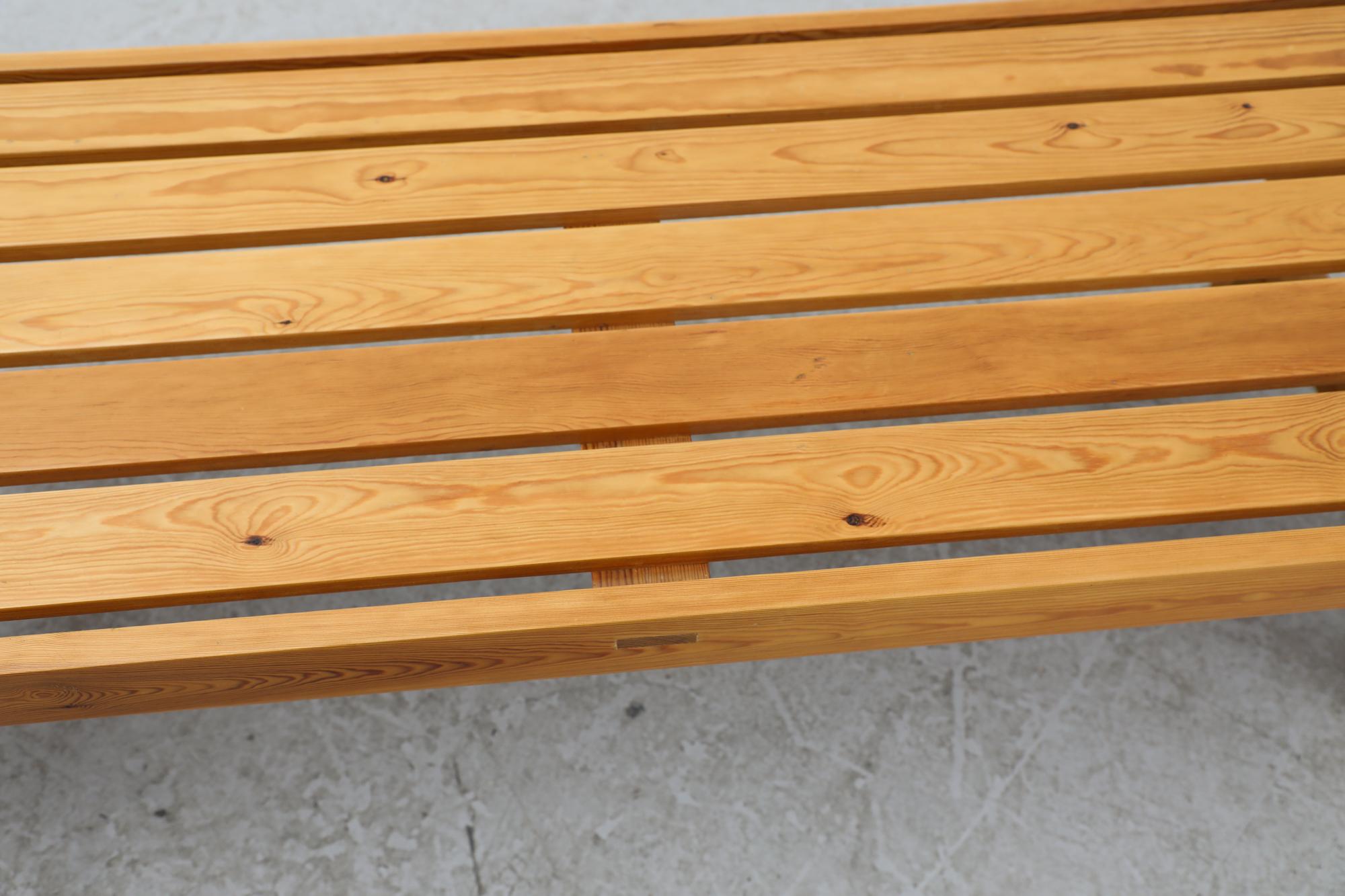 Martin Visser Style Pine Slat Bench or Coffee Table by Laboremus Viborg For Sale 3