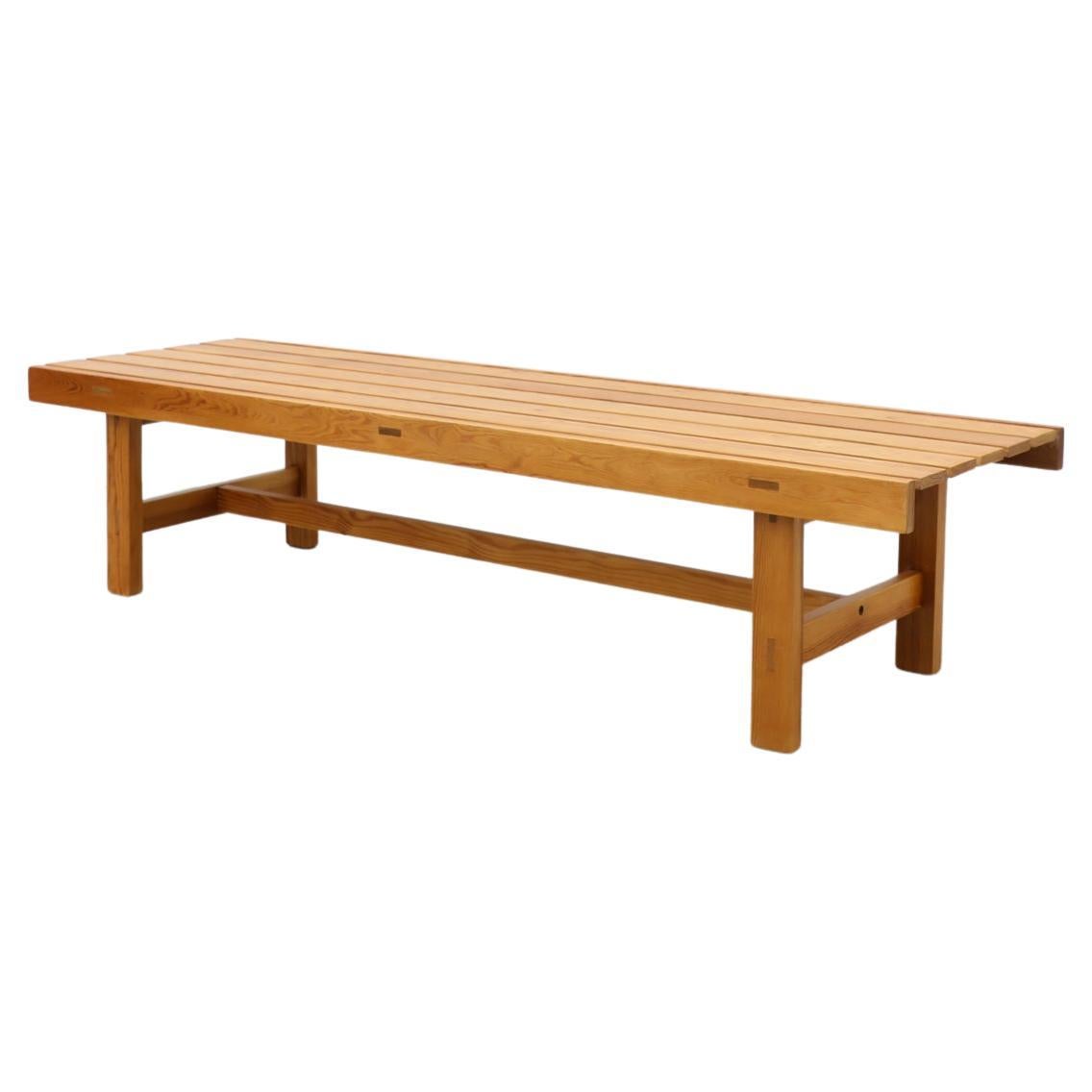 Martin Visser Style Pine Slat Bench or Coffee Table by Laboremus Viborg For Sale