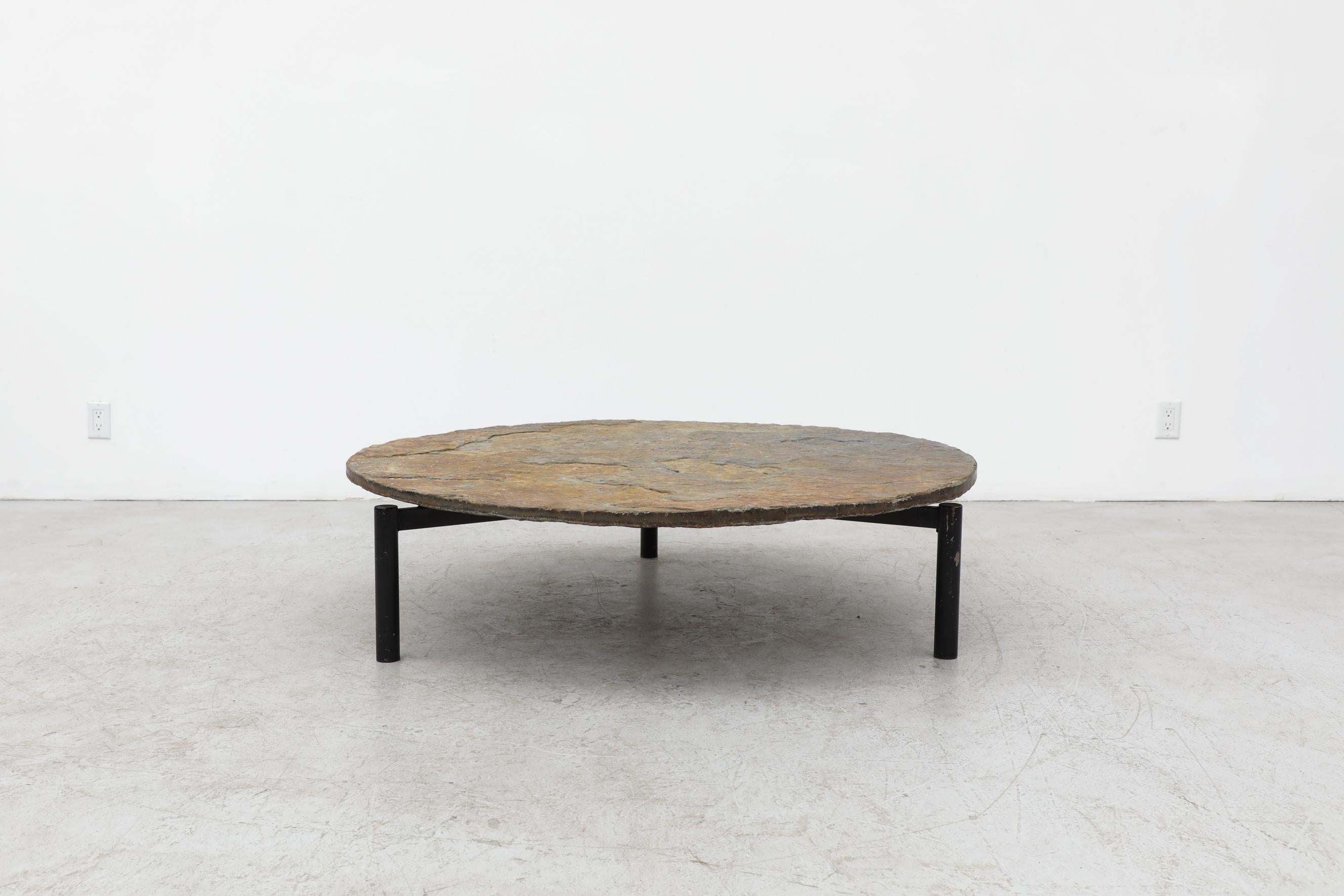 Mid-Century Modern Martin Visser Style Stone Coffee Table