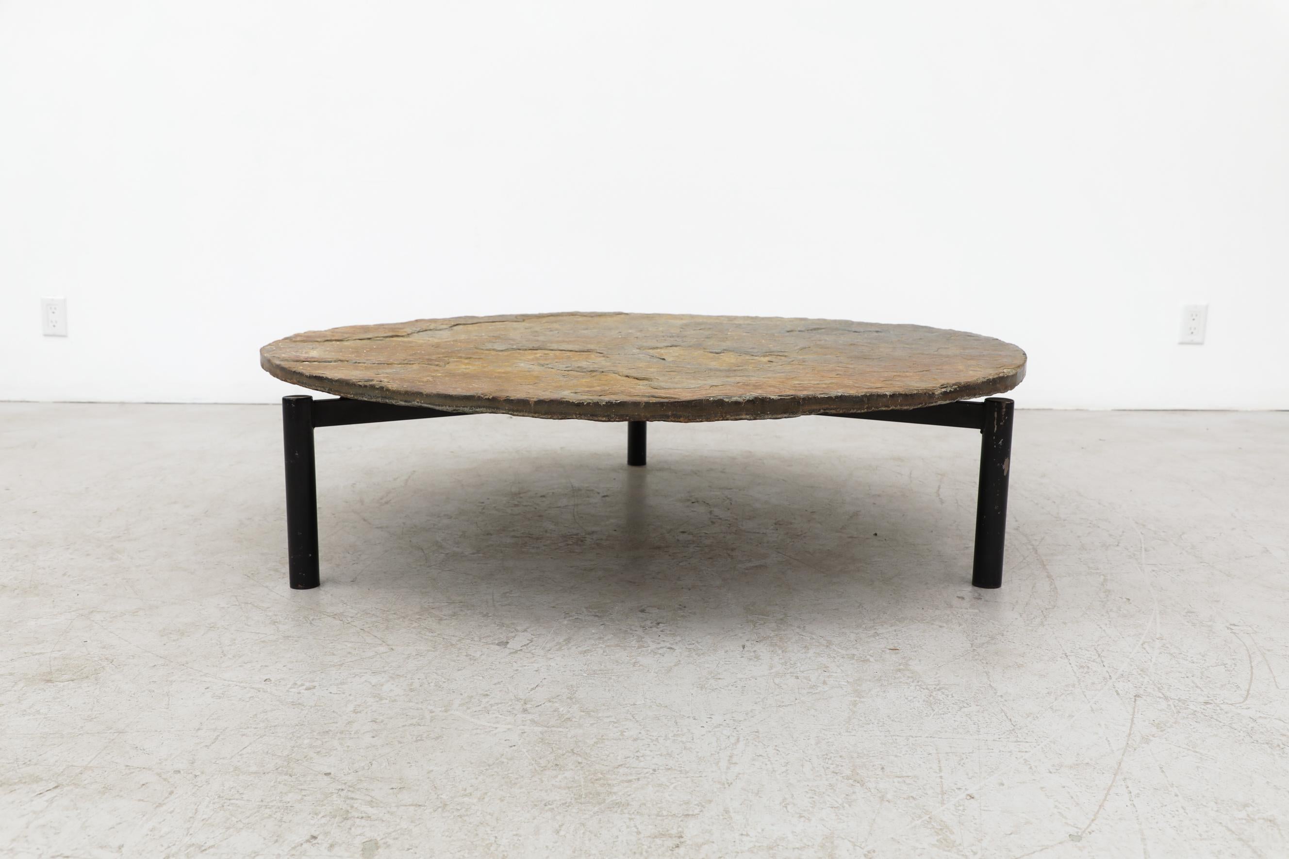Martin Visser Style Stone Coffee Table In Good Condition In Los Angeles, CA