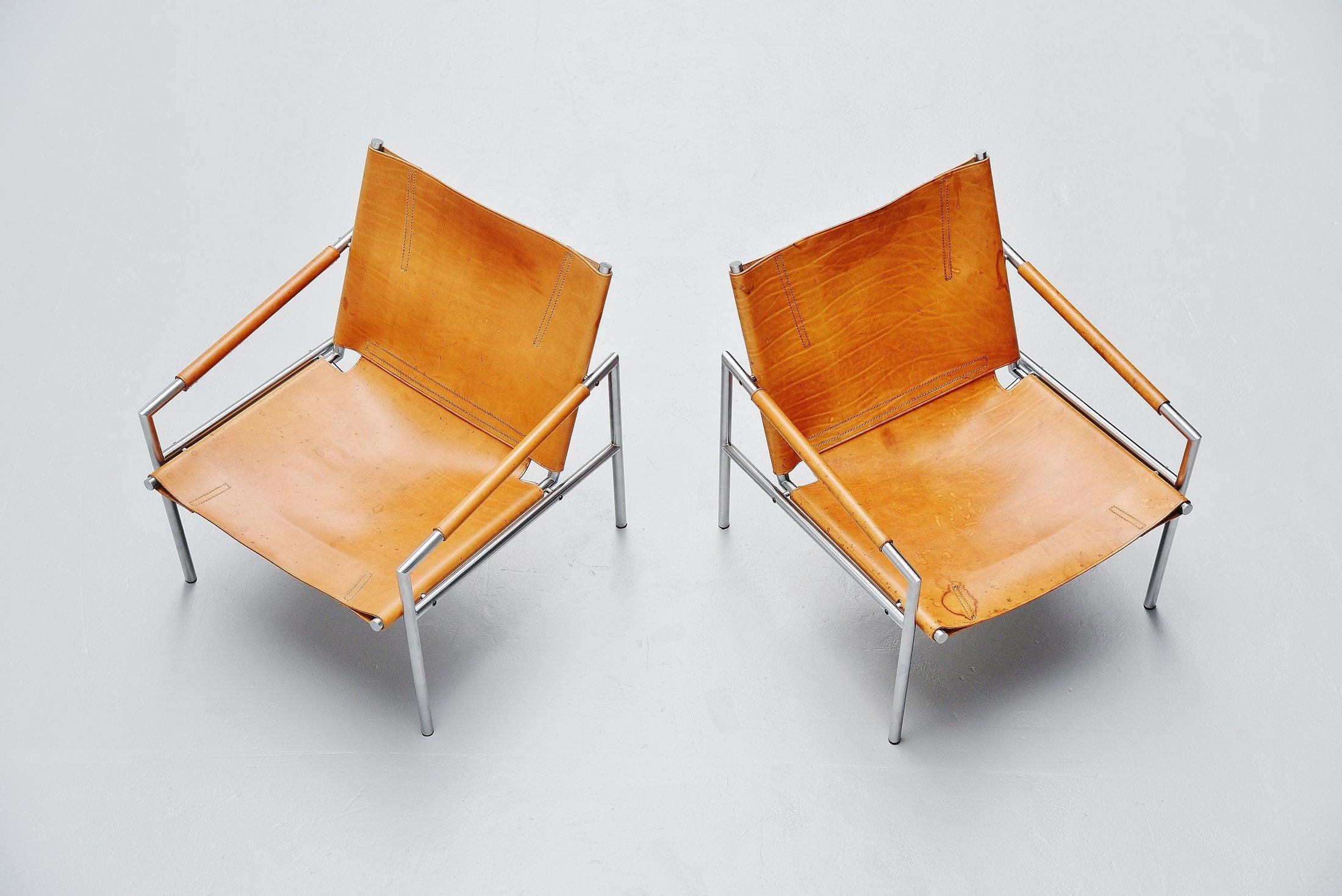 Mid-Century Modern Martin Visser SZ01 Easy Chairs 't Spectrum Holland, 1965