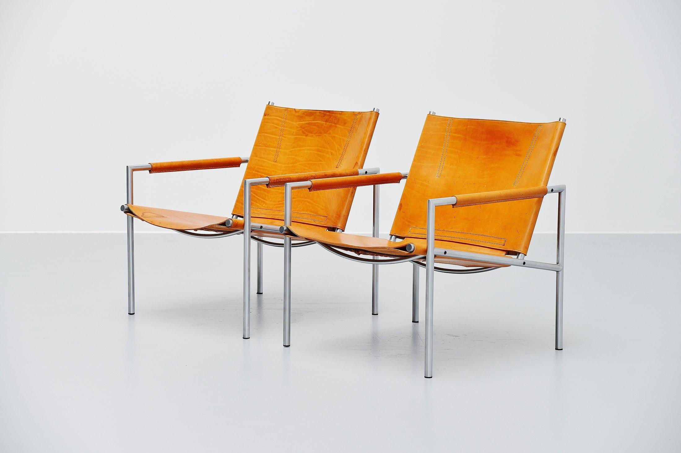 Dutch Martin Visser SZ01 Easy Chairs 't Spectrum Holland, 1965