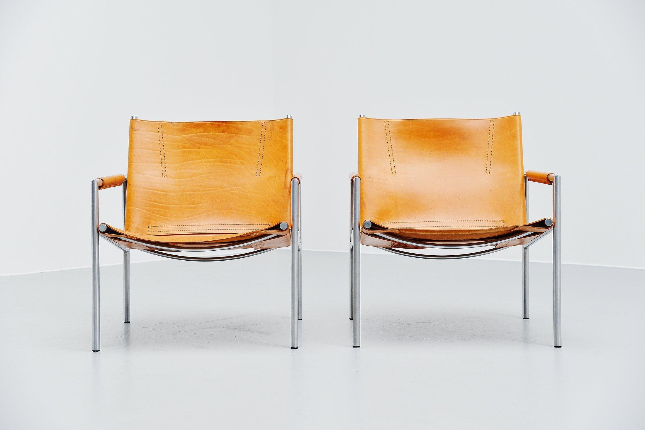 Martin Visser SZ01 Easy Chairs 't Spectrum Holland, 1965 In Good Condition In Roosendaal, Noord Brabant