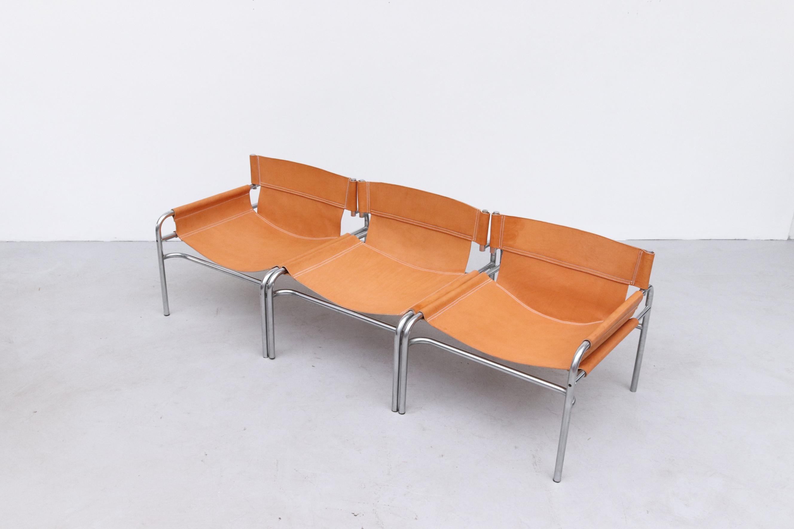 Fin du 20e siècle Martin Visser SZ13 Groupe de sièges sectionnels en cuir fauve